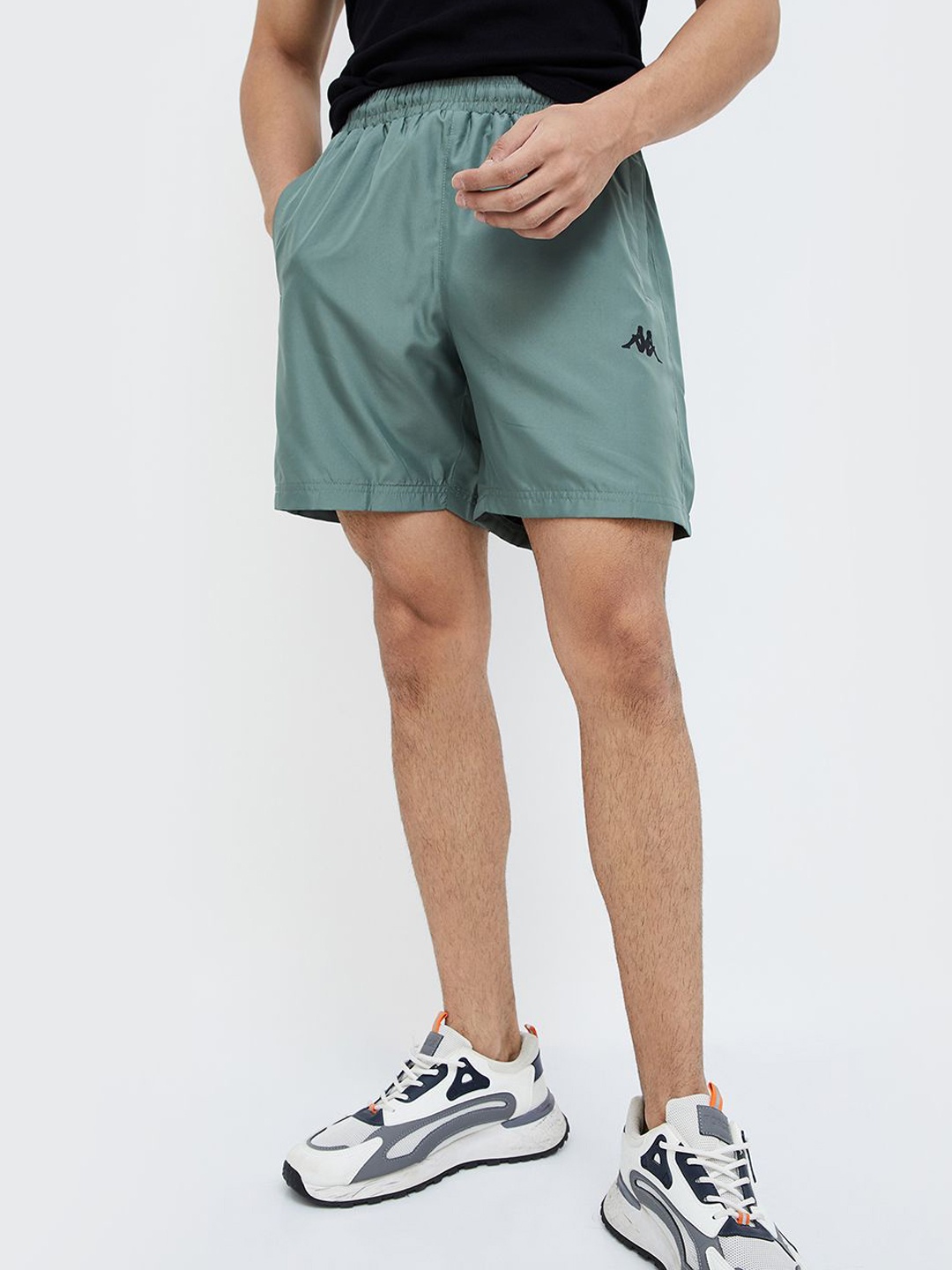 

Kappa Men Mid Rise Sports Shorts, Olive