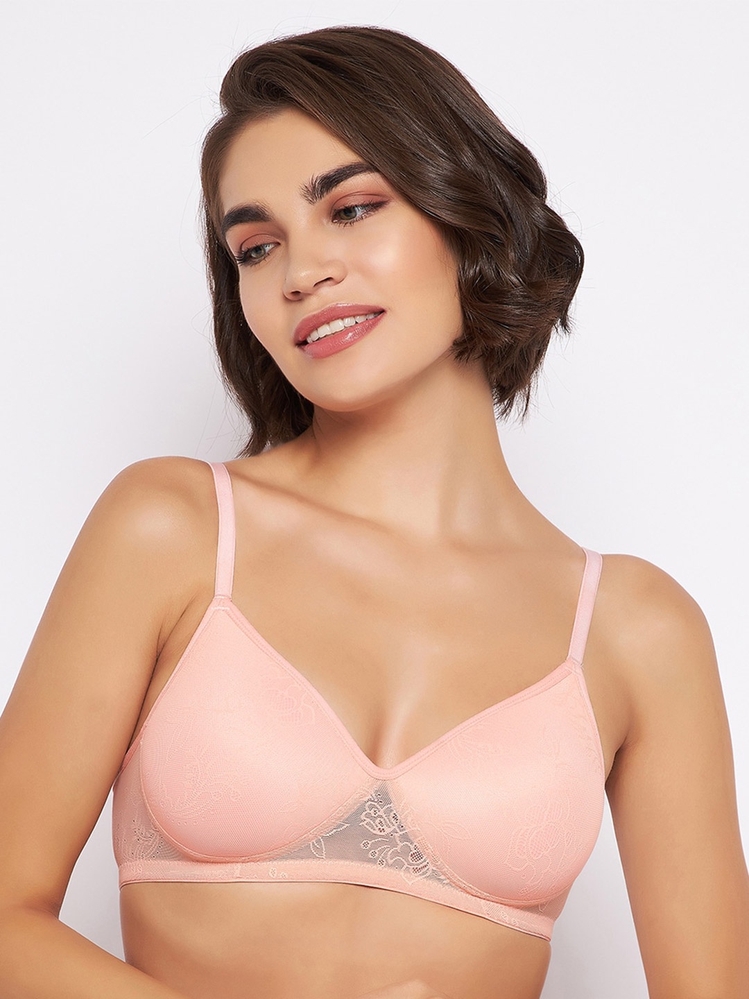 

Clovia Full Coverage Lightly Padded All Day Comfort Everyday Bra, Pink