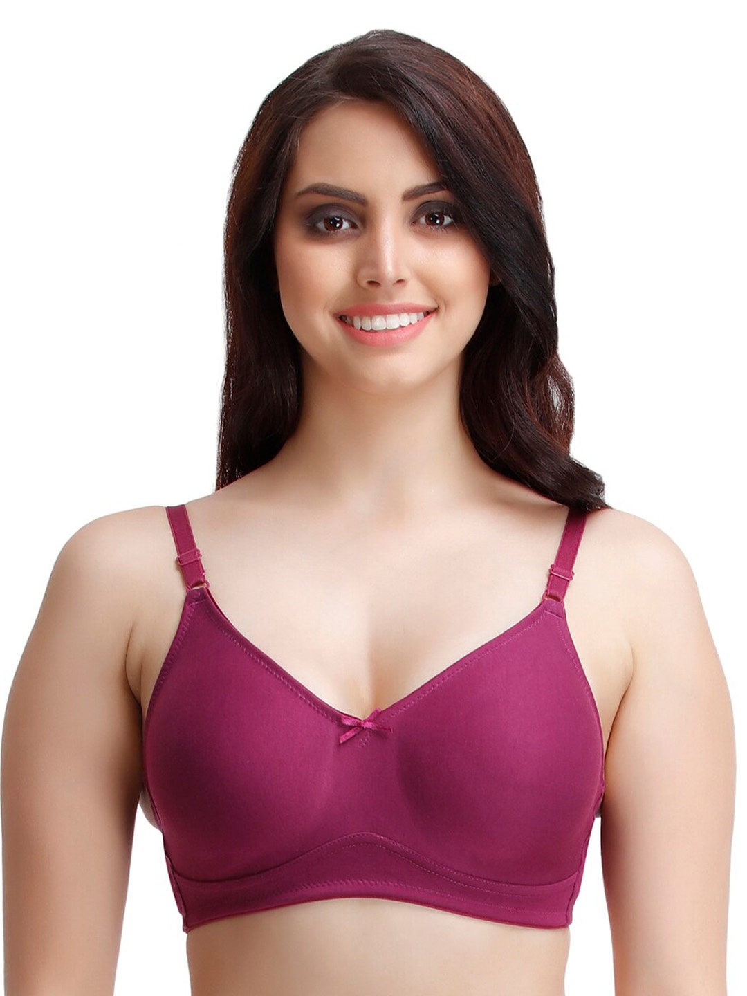 

Clovia Full Coverage Non Padded Cotton T-shirt Bra With All Day Comfort, Purple