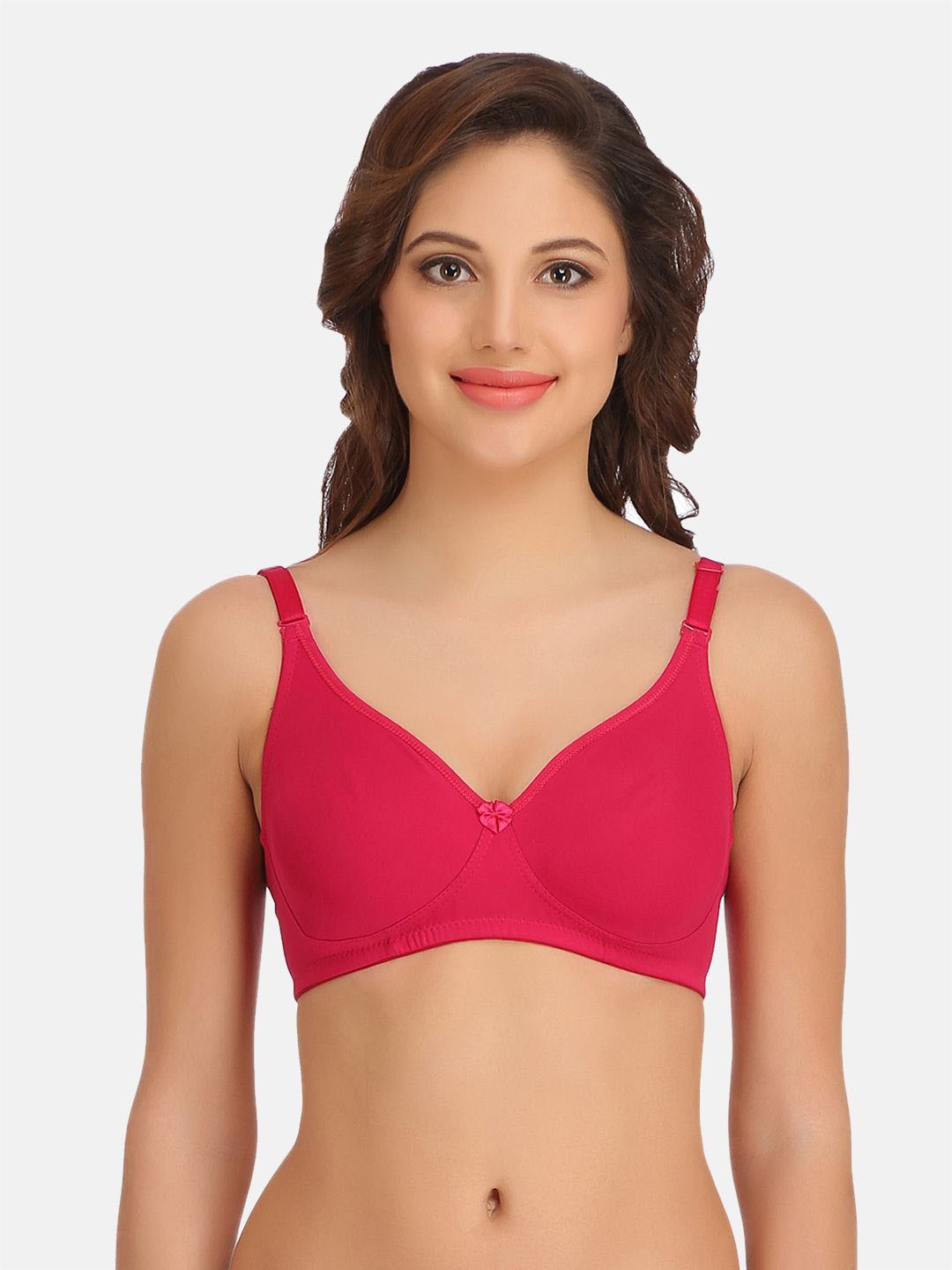 

Clovia Full Coverage Non Padded Cotton T-shirt Bra With All Day Comfort, Pink