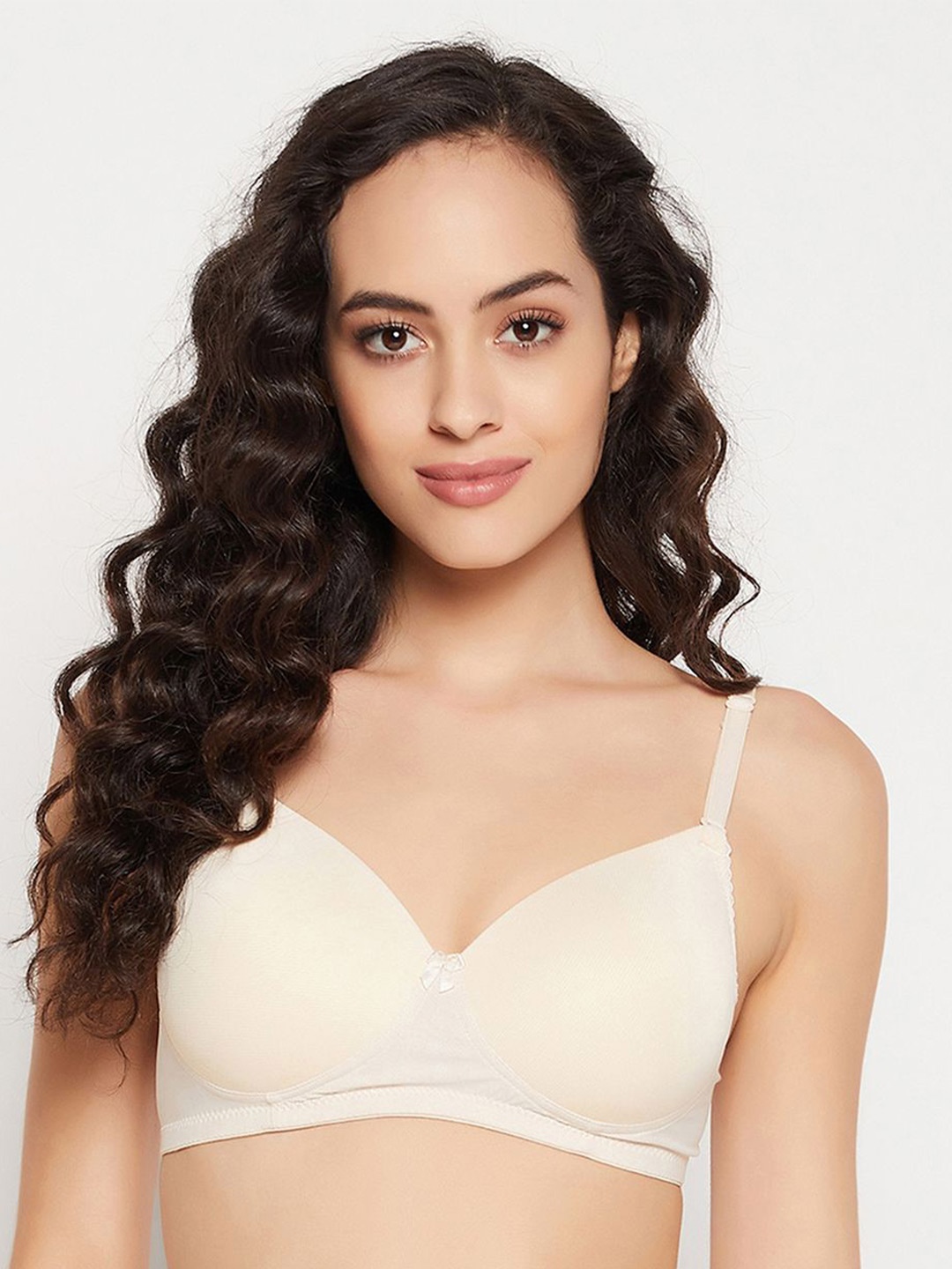 

Clovia Full Coverage Lightly Padded T-shirt Bra With All Day Comfort, Beige