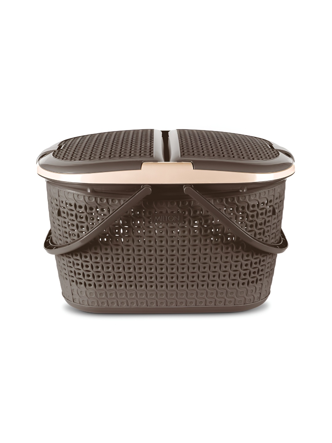 

Milton Brown 1 Piece Pluto Two-Side Opening-Lid Picnic Basket with Handles