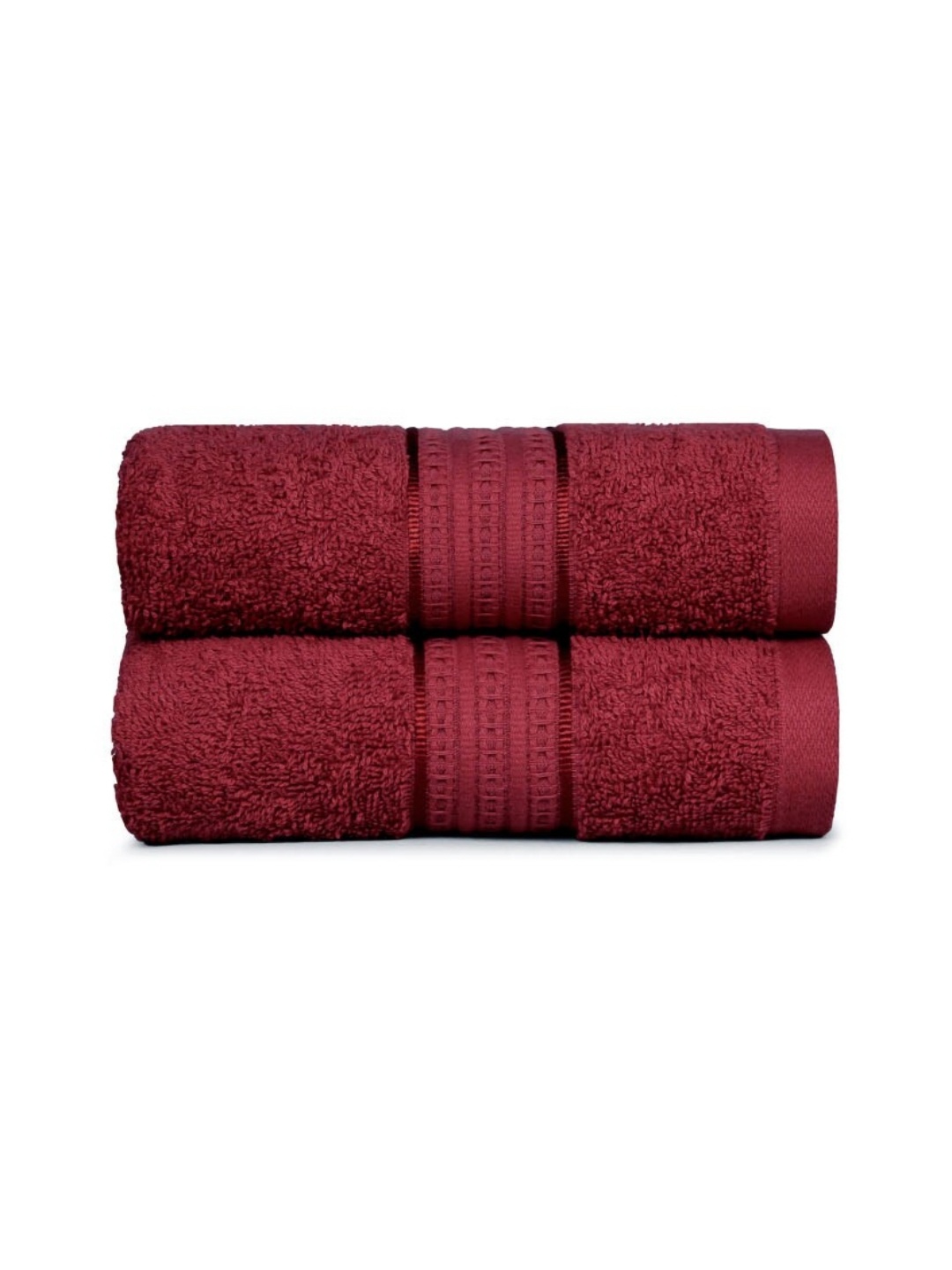 

MYTRIDENT Maroon 2 Pieces Pure Cotton 450 GSM Hand Towels