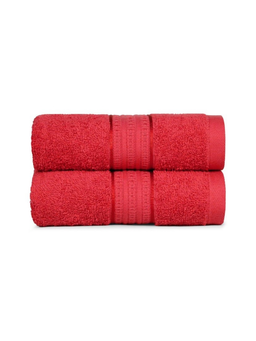 

MYTRIDENT Red 2 Pieces 450 GSM Pure Cotton Hand Towels