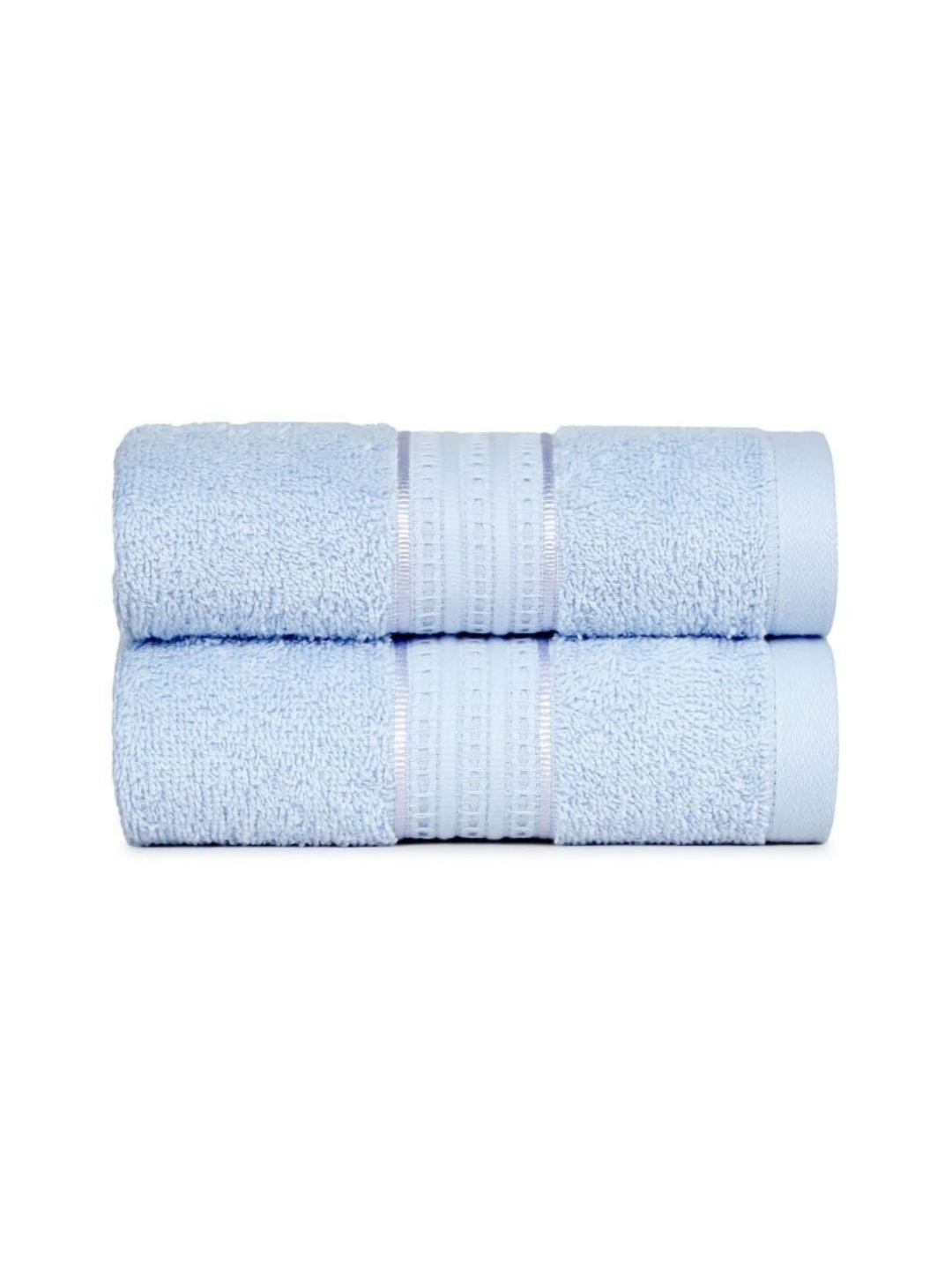 

MYTRIDENT Blue 2 Pieces Textured Pure Cotton 450 GSM Hand Towels