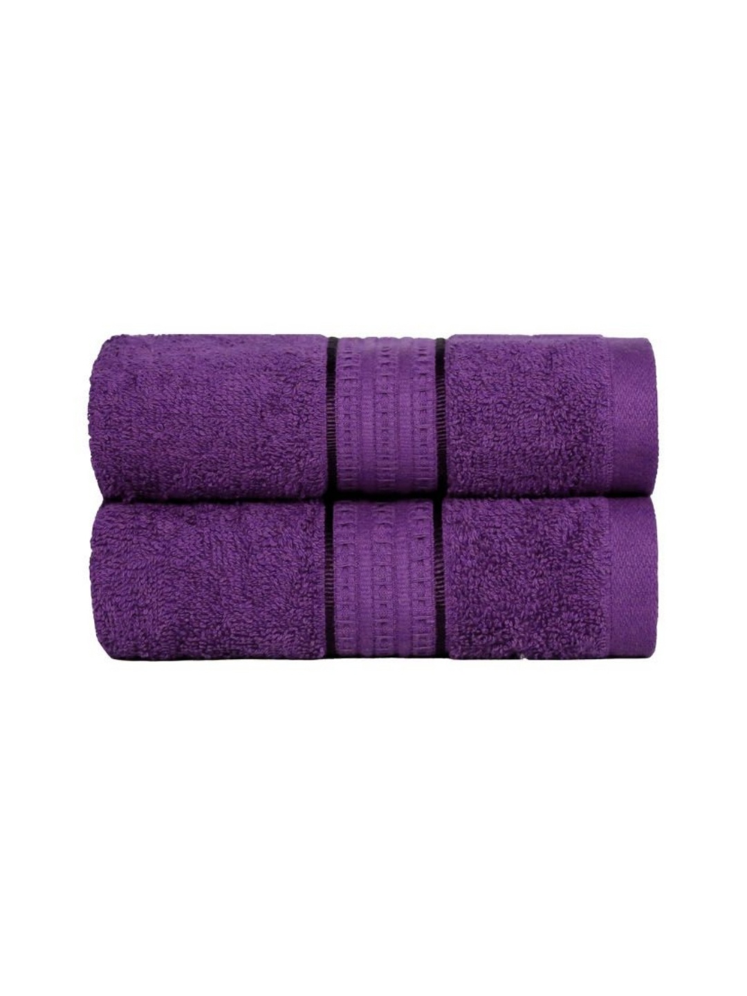 

MYTRIDENT Purple 2 Pieces Textured Pure Cotton 450 GSM Hand Towels