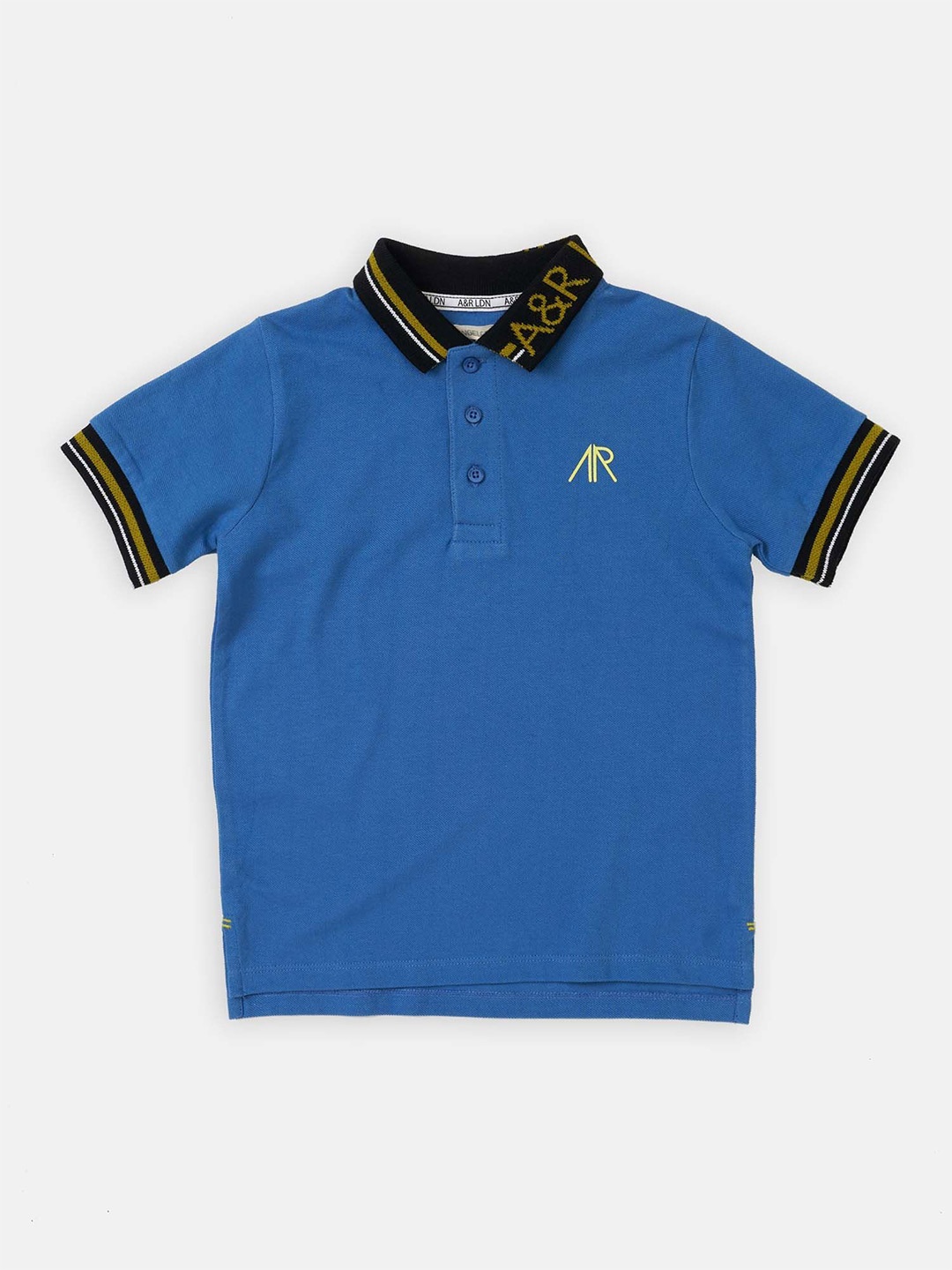 

Angel & Rocket Boys Polo Collar Cotton Slim Fit T-shirt, Blue