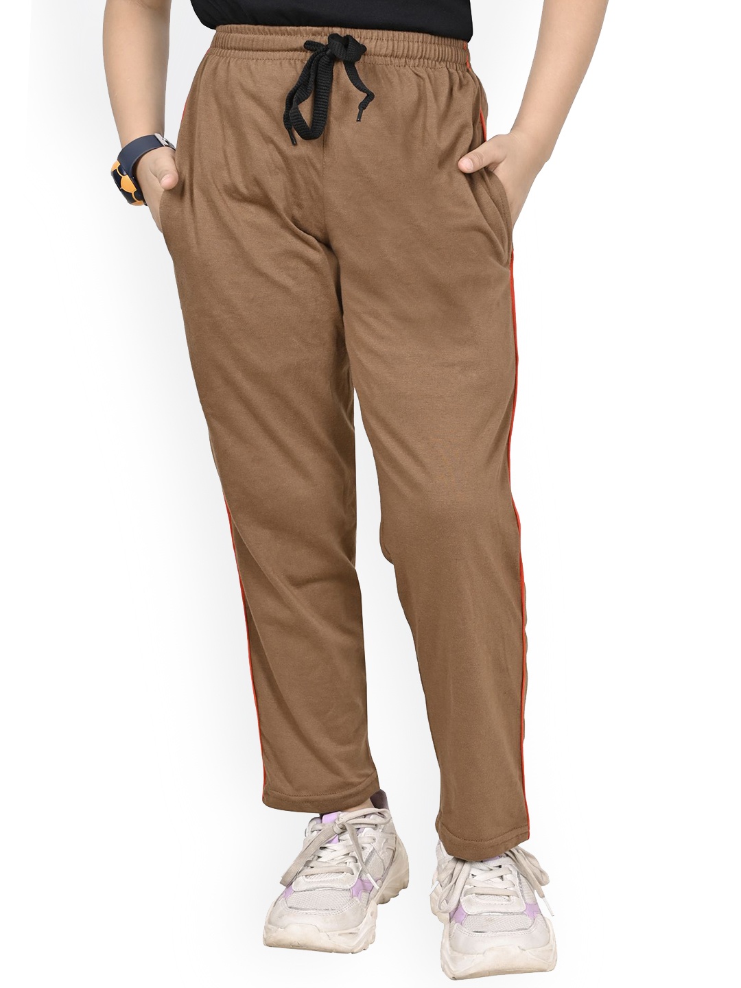 

BAESD Girls Pure Cotton Track Pants, Brown