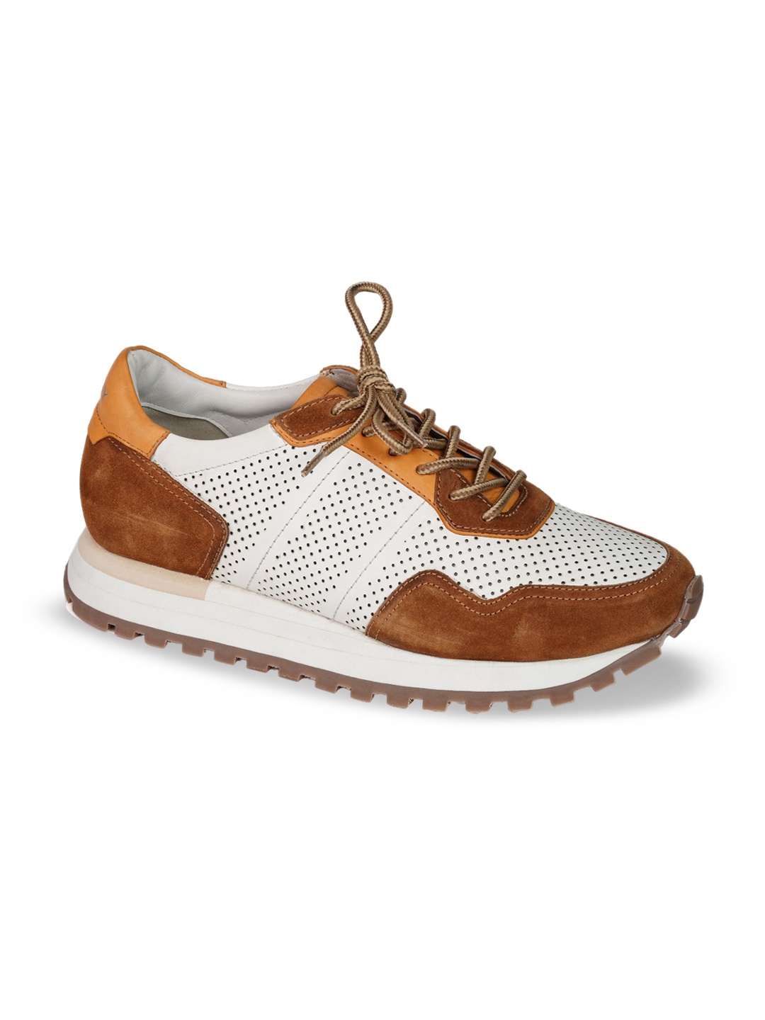 

mccoy Men Round Toe Comfort Insole Leather Sneakers, Tan