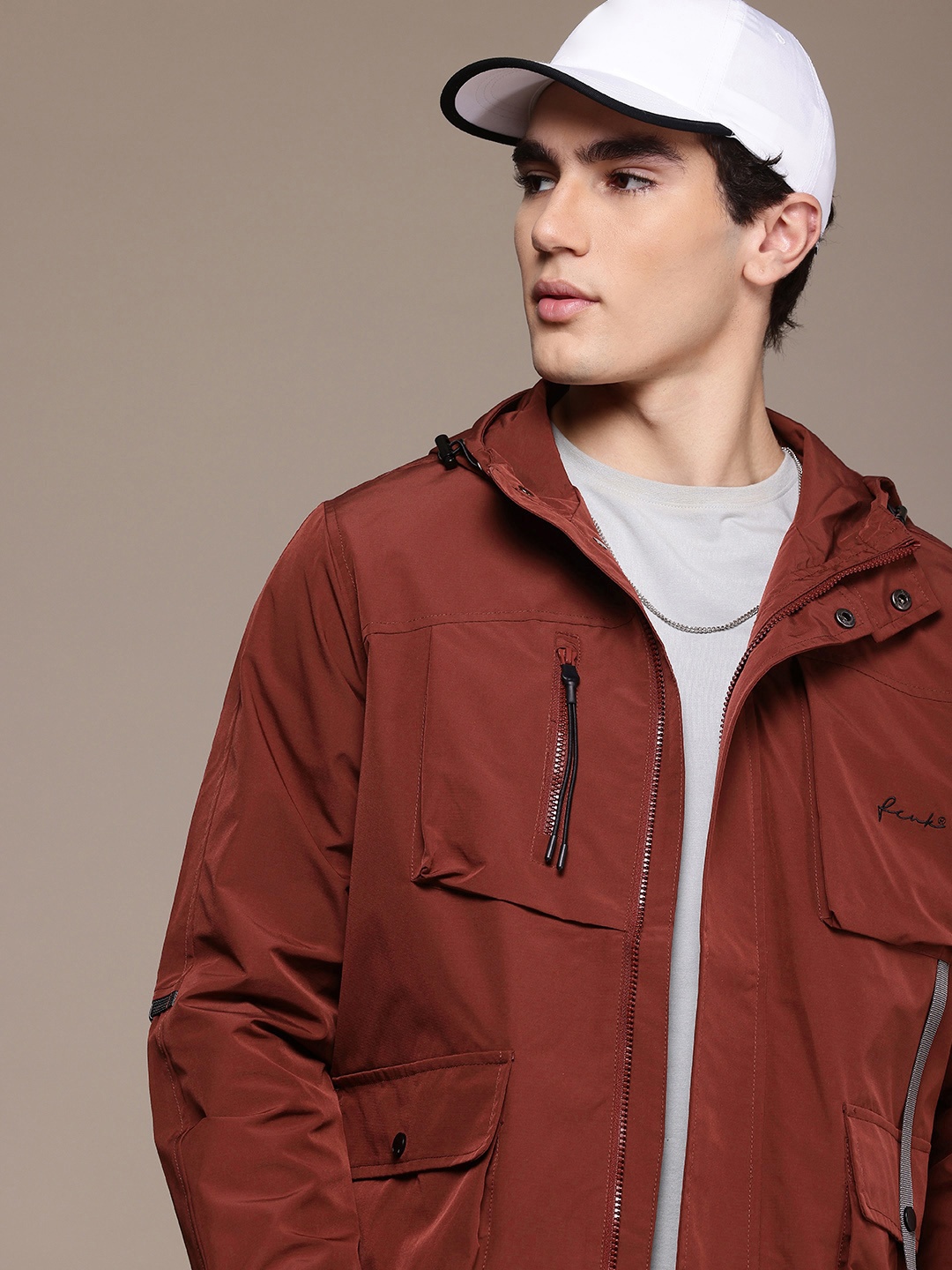 

FCUK Hooded Tailored Jacket, Red