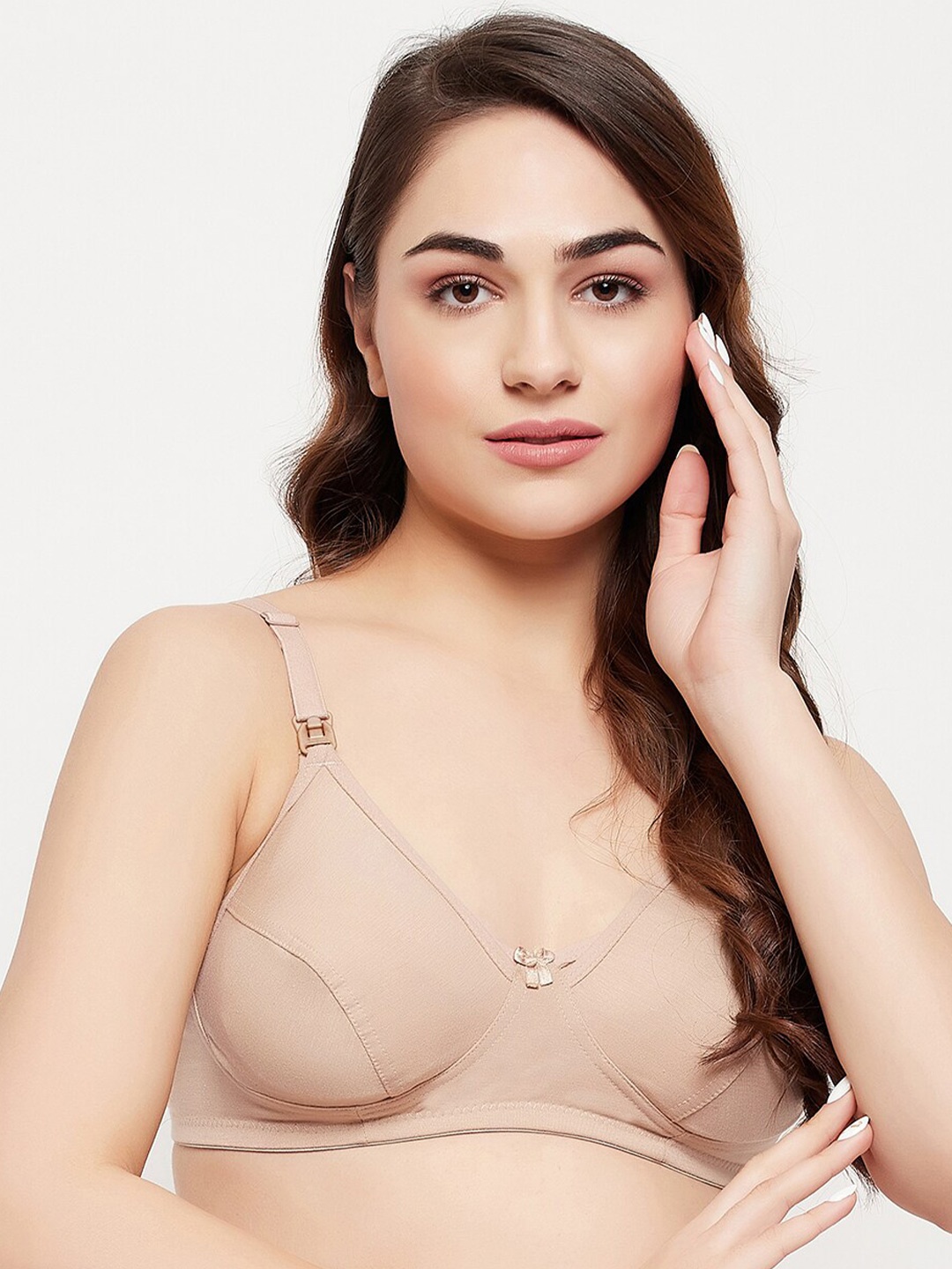 

Clovia Full Coverage Cotton Maternity Bra With All Day Comfort, Beige