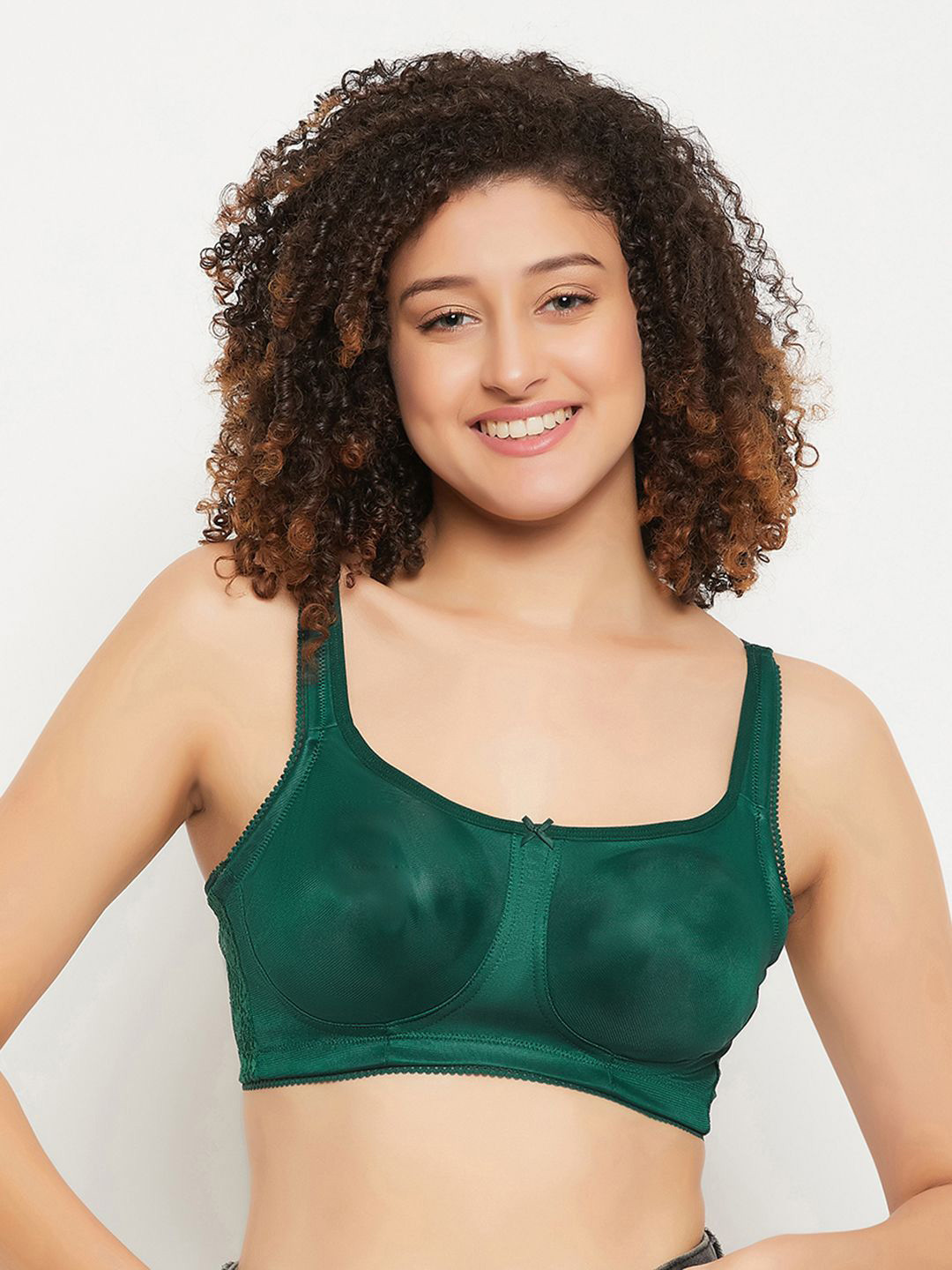 

Clovia Full Coverage Non Padded All Day Comfort Everyday Bra, Green