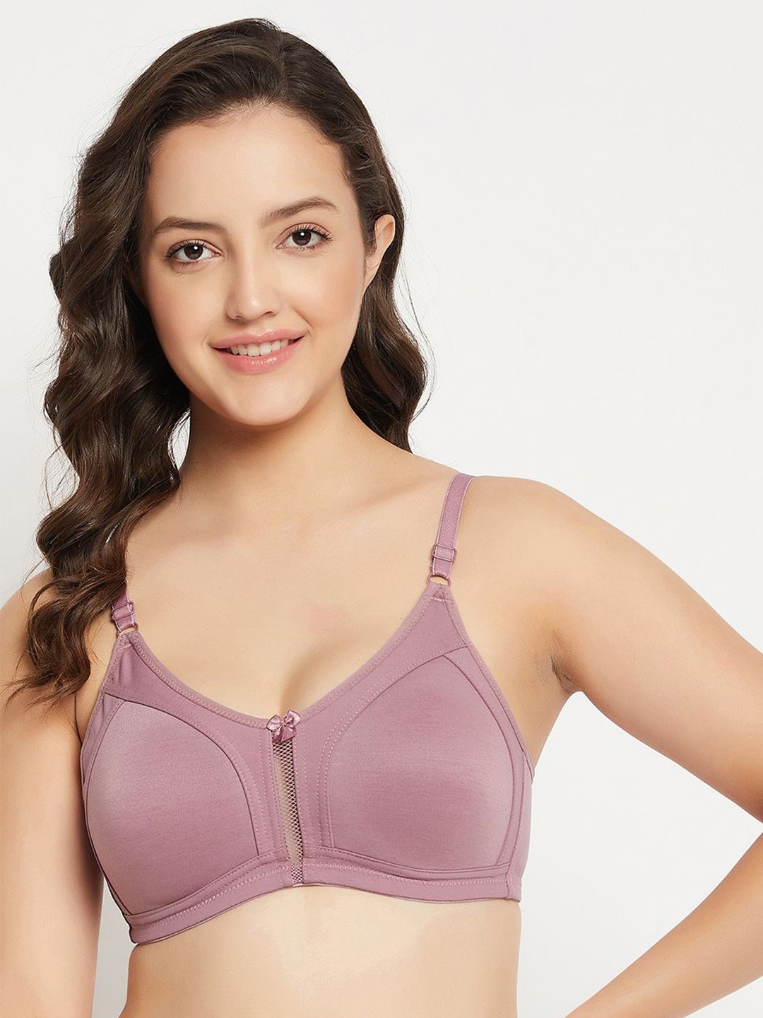 

Clovia Full Coverage Non Padded All Day Comfort Cotton T-shirt Bra, Purple