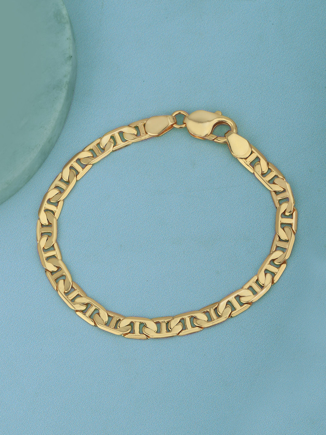 

Carlton London 18kt Gold Plated Stylish link Bracelet