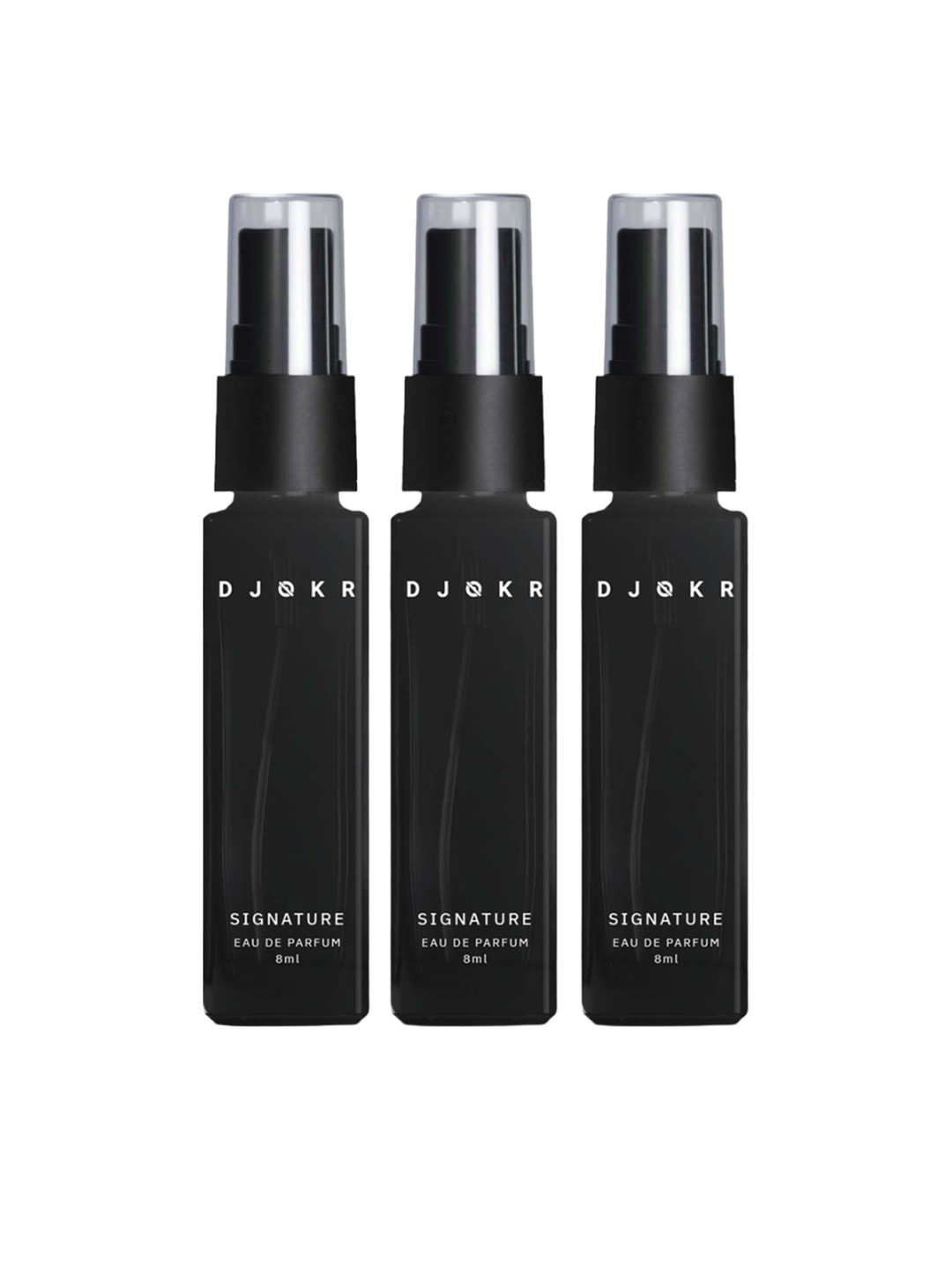 

DJOKR Men Set of 3 Signature Long Lasting Eau De Parfum - 8 ml each, Black