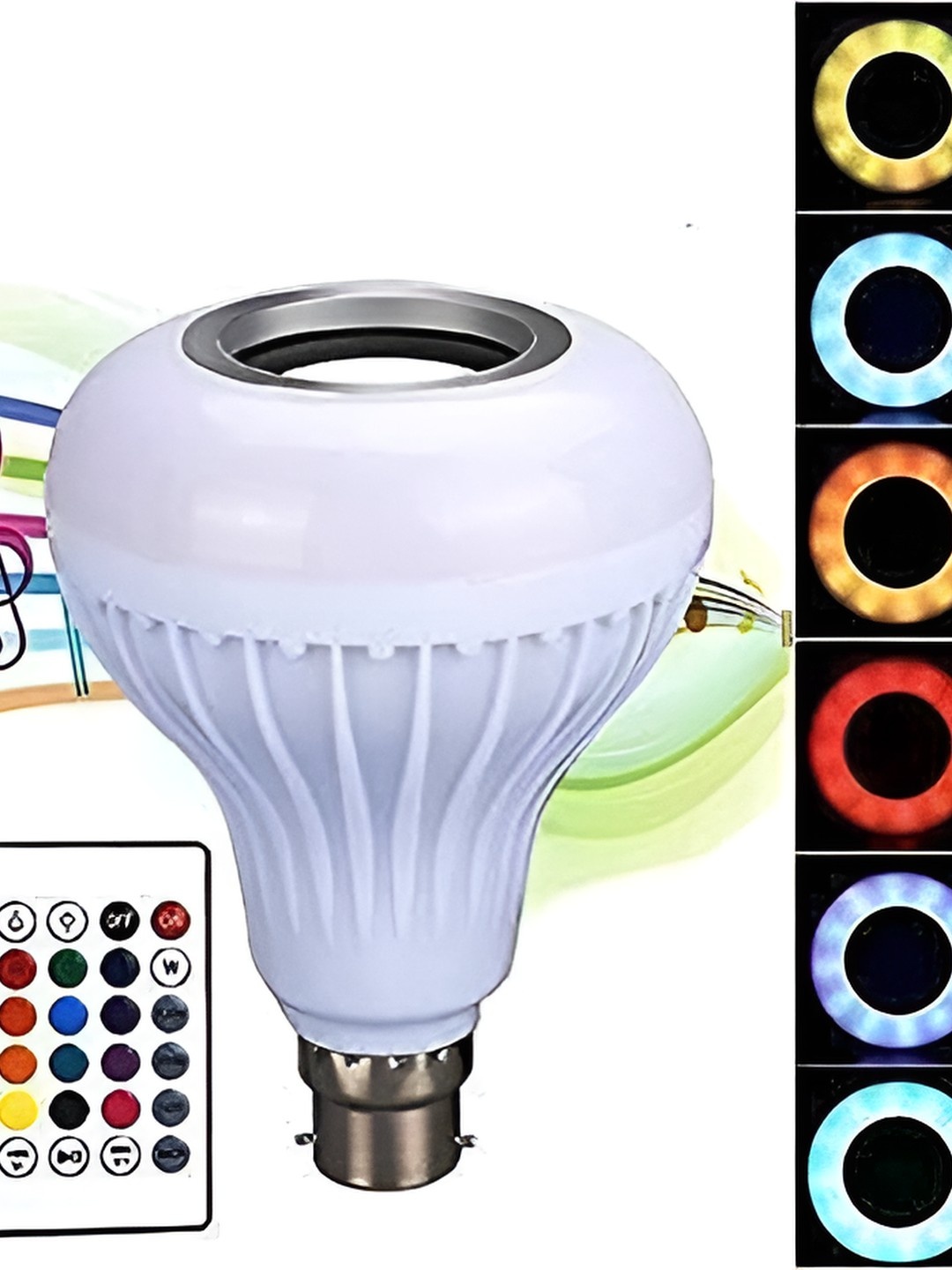 

SPARK WORLD White Wireless Music Playing Remote Controller LED Bulb