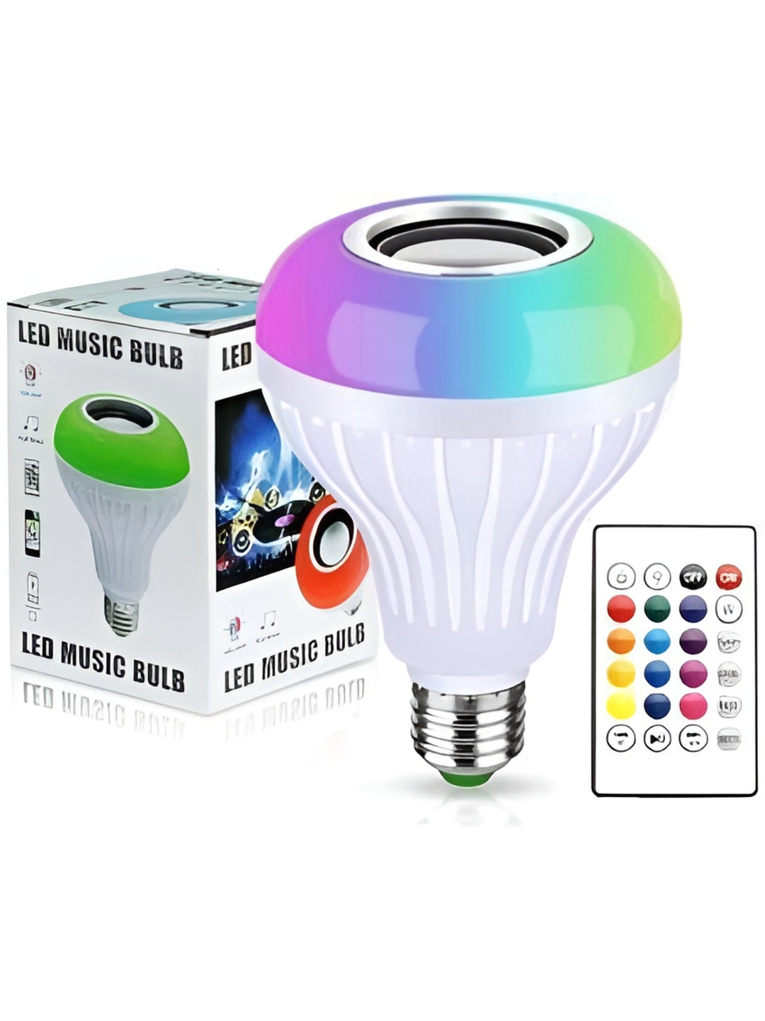 

SPARK WORLD White Bluetooth Control Smart Music Audio Speaker Smart Bulb
