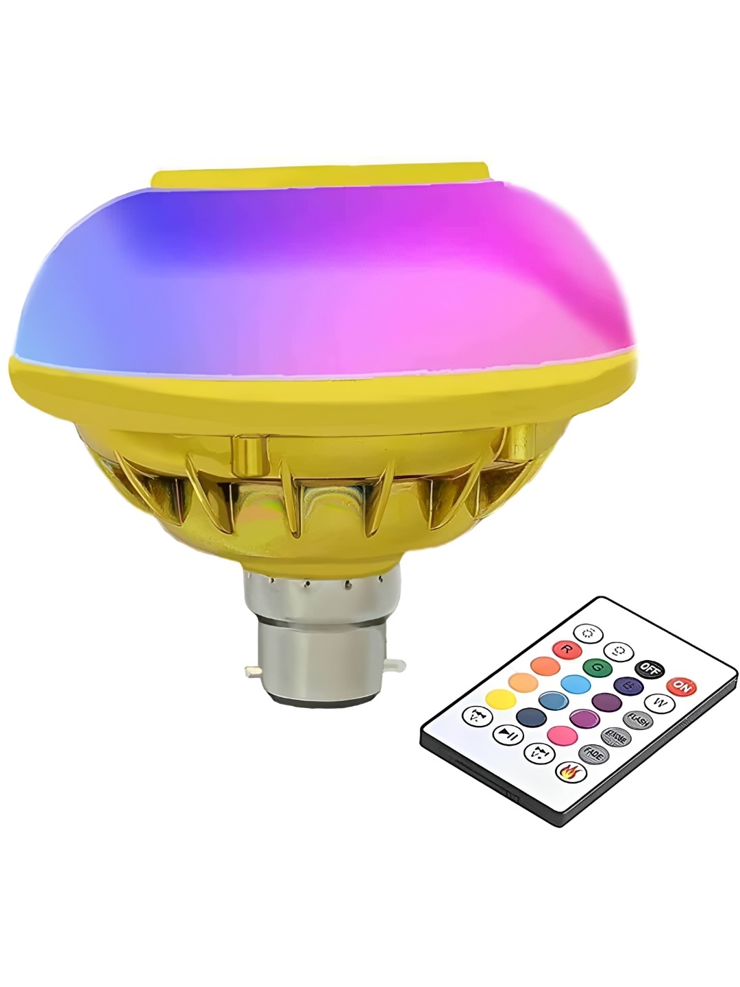 

SPARK WORLD White Wireless Music Playing Remote Controller LED Bulb, Yellow