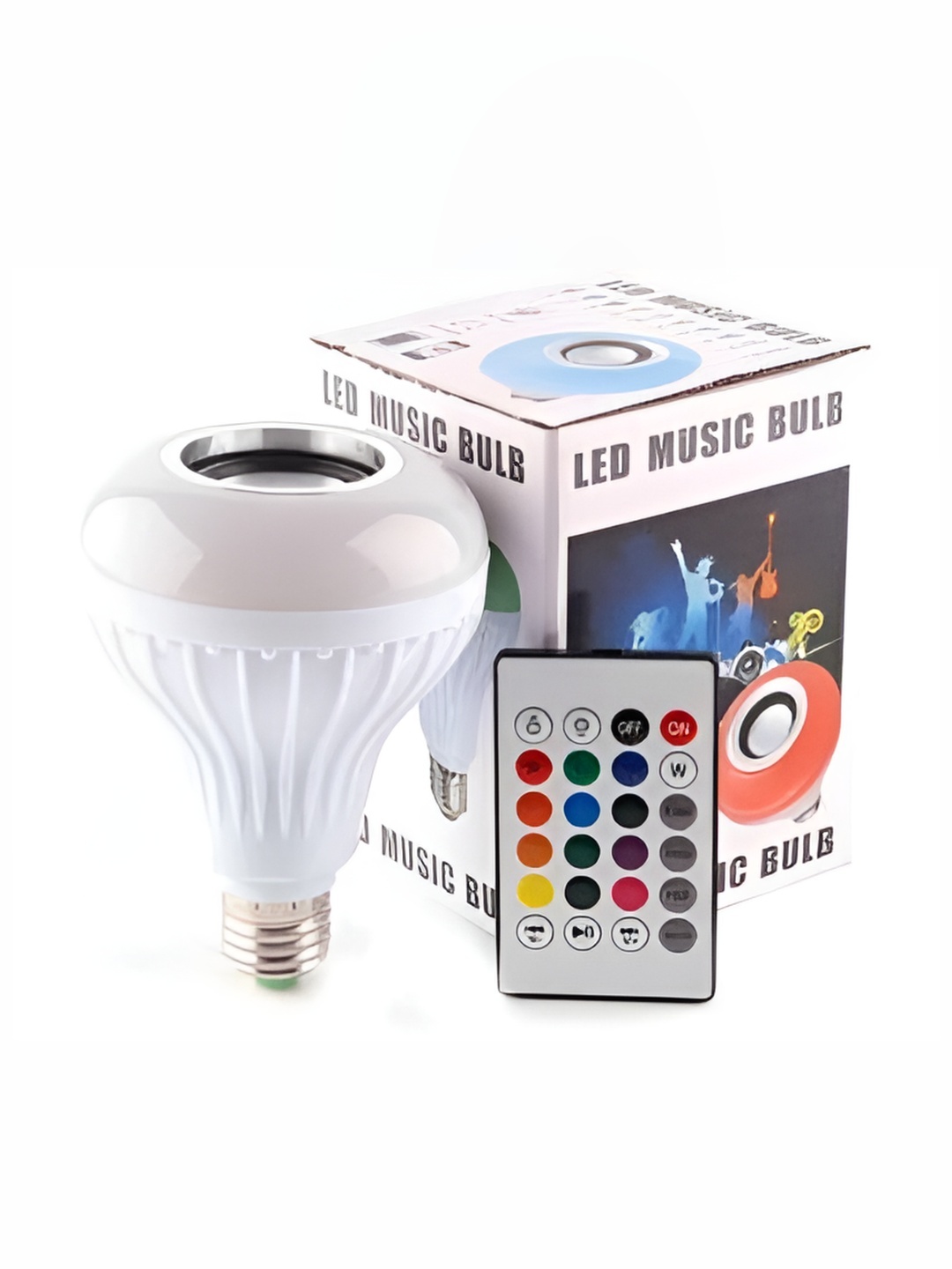 

SPARK WORLD White Wireless Music Playing Remote Controller LED Bulb