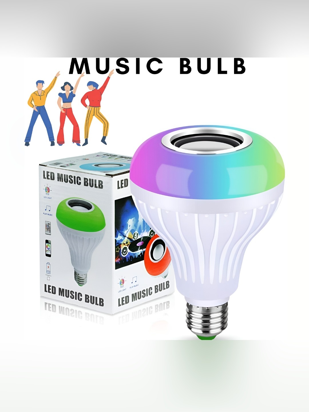 

SPARK WORLD White Wireless Music Playing With Remote Control LED Smart Light
