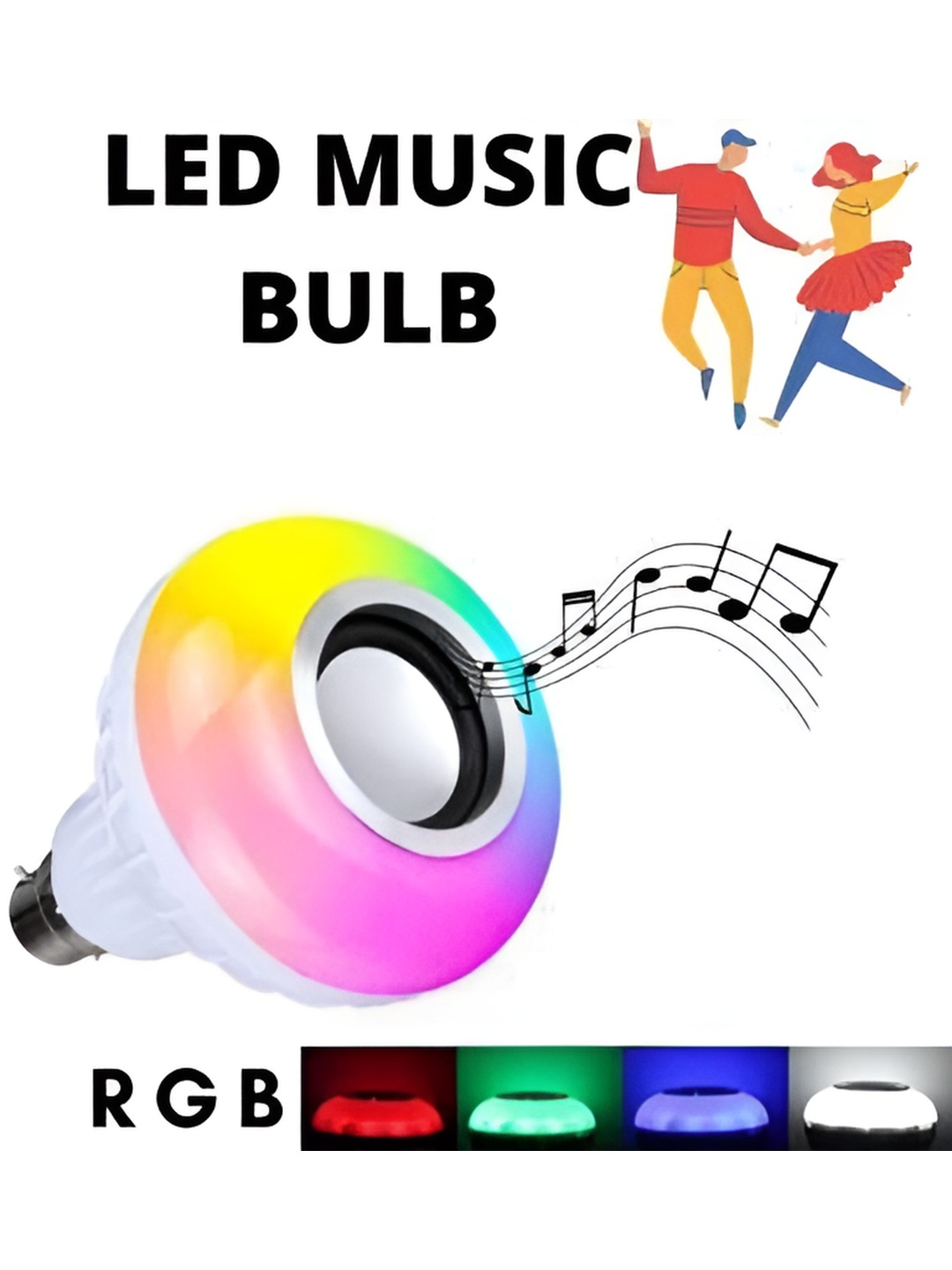 

SPARK WORLD White Wireless Music Playing Remote Controller LED Bulb