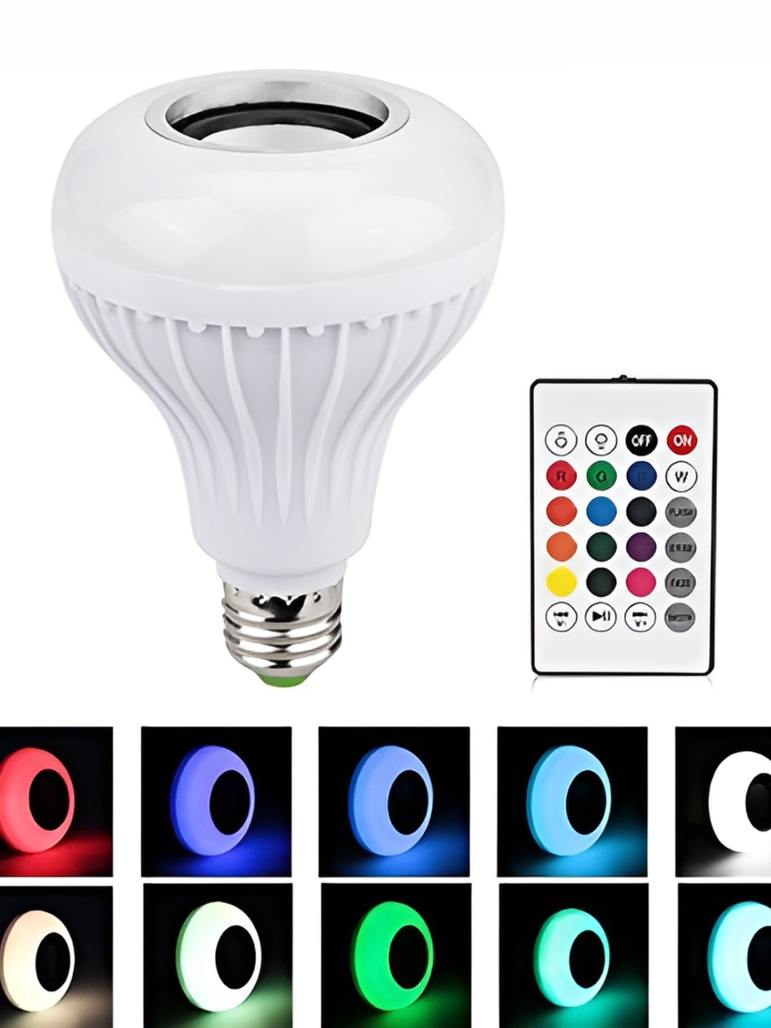 

SPARK WORLD White Wireless Music Playing Remote Controller LED Bulb Light Bulbs