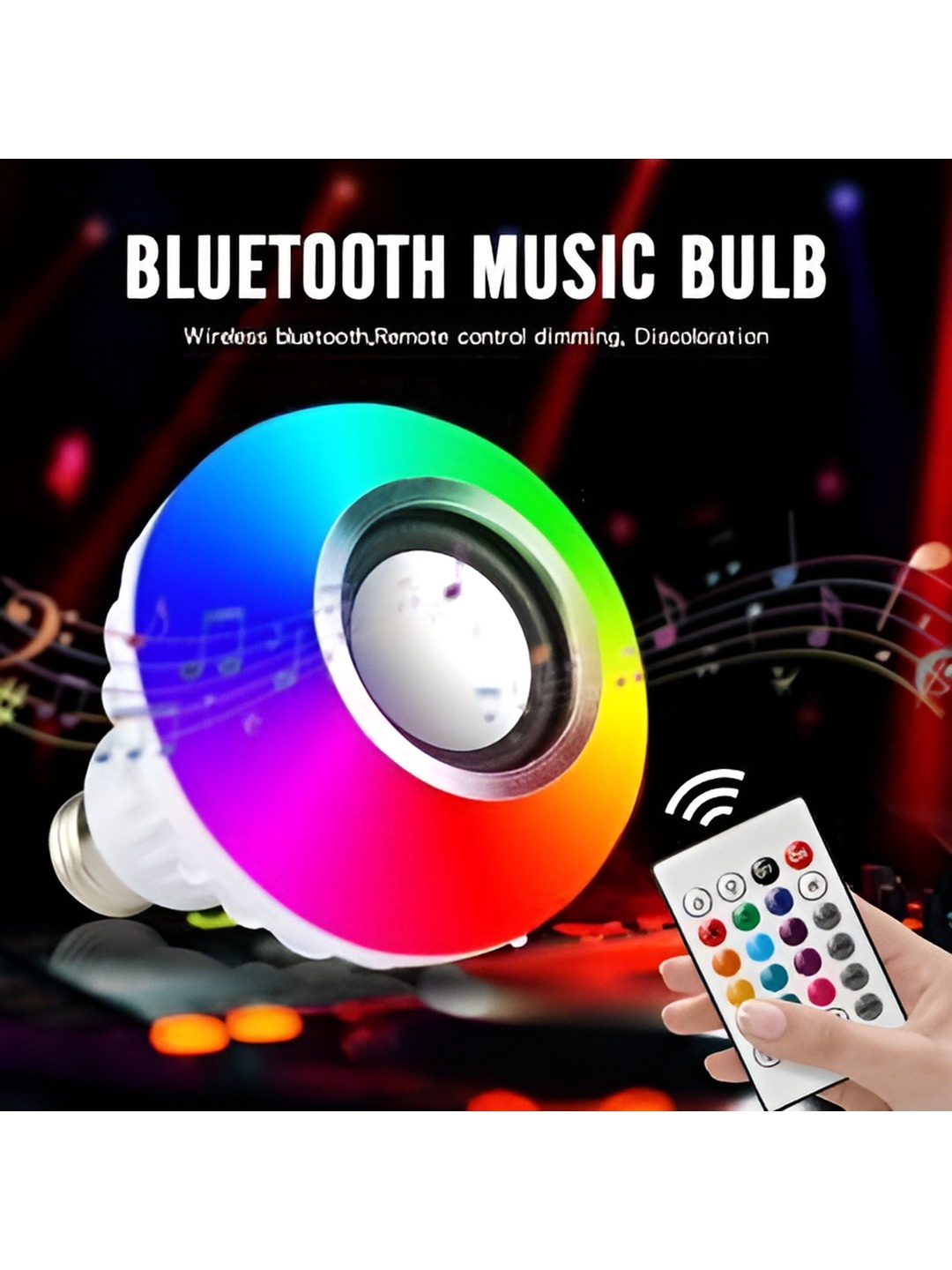 

SPARK WORLD White Wireless Music Playing Remote Controller LED Bulb