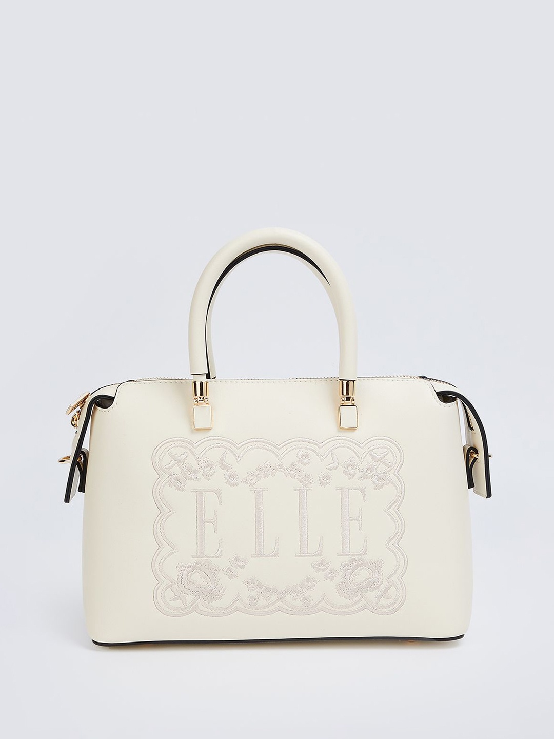 

ELLE Structured Handheld Bag, Off white
