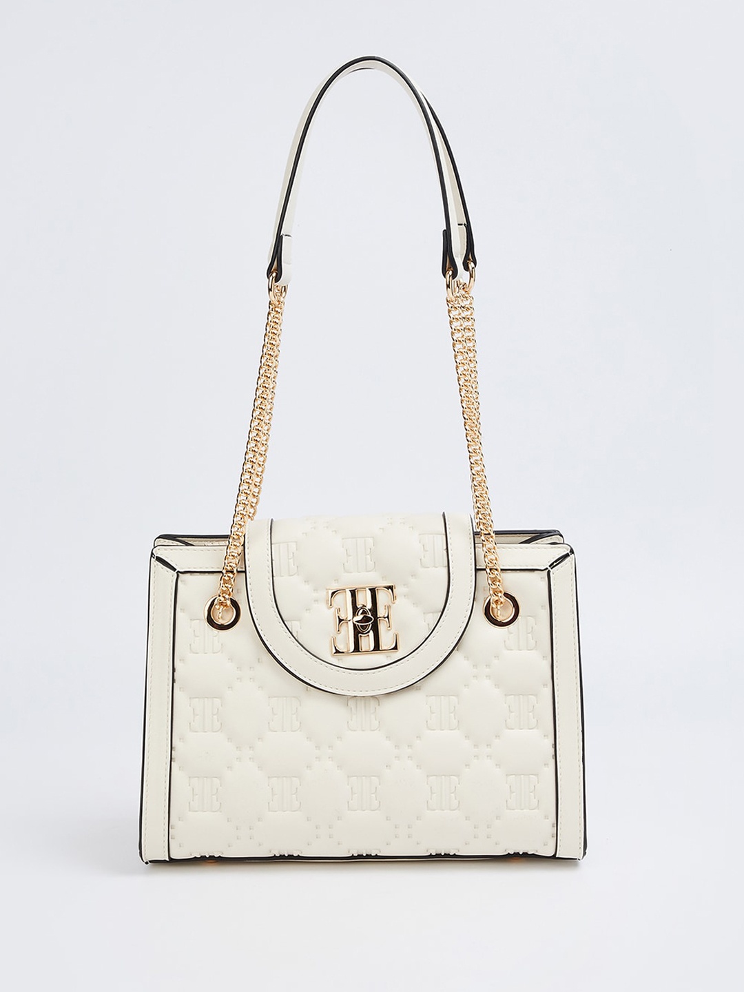 

ELLE Structured Shoulder Bag, Off white