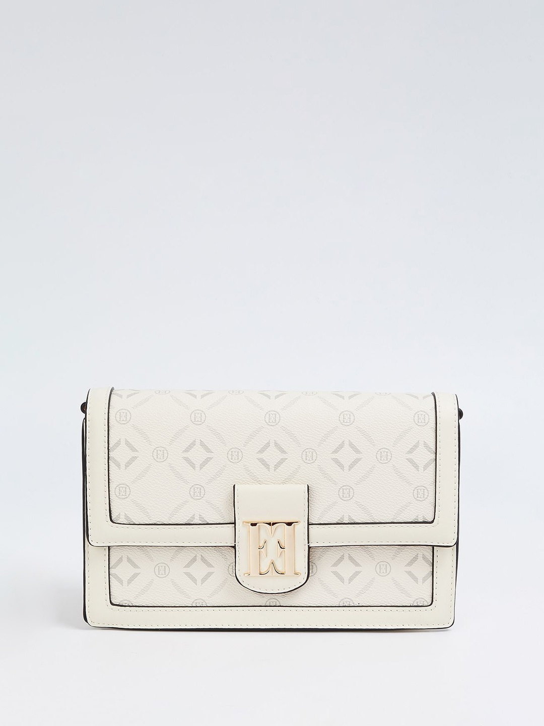 

ELLE Textured Structured Sling Bag, Off white