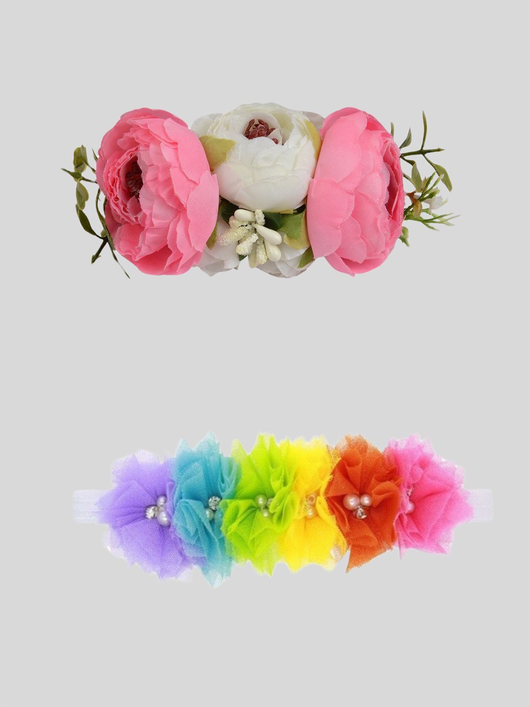 

Arendelle Girls Set of 2 Embellished Hairband, Pink