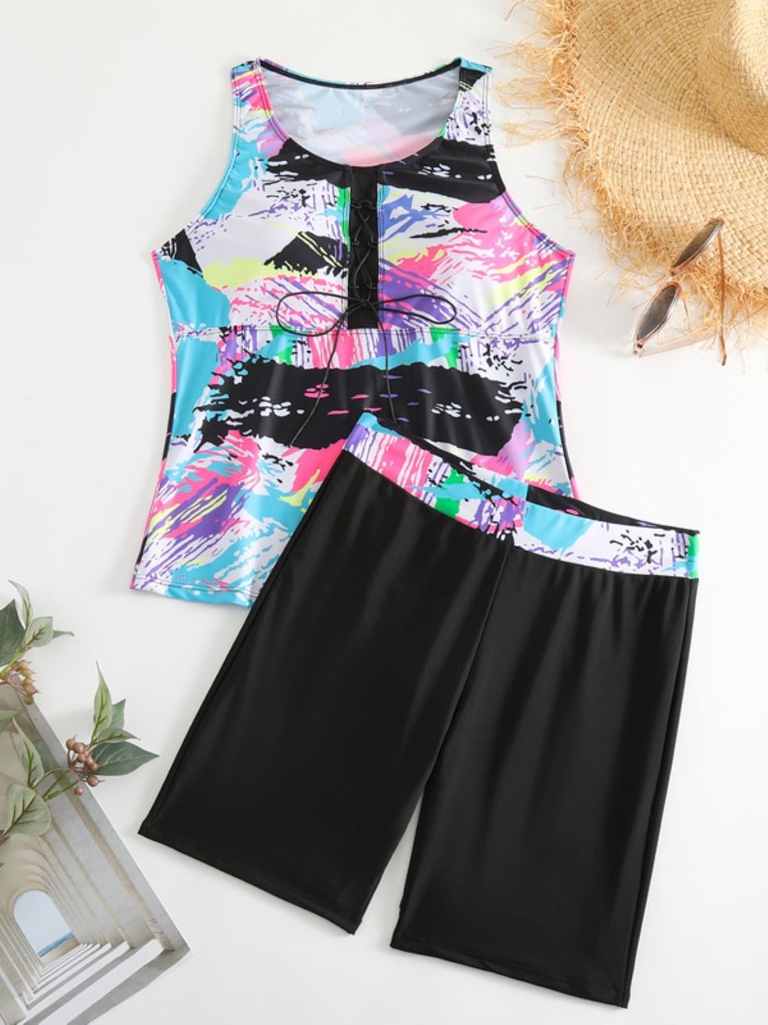 

Stylecast X KPOP Women Full Coverage Swim Set, Blue