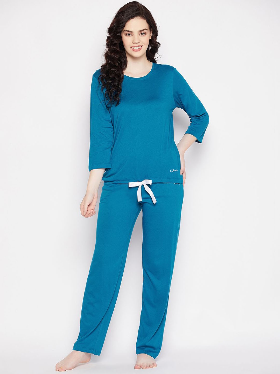 

Clovia Top & Pyjamas Night suit, Blue