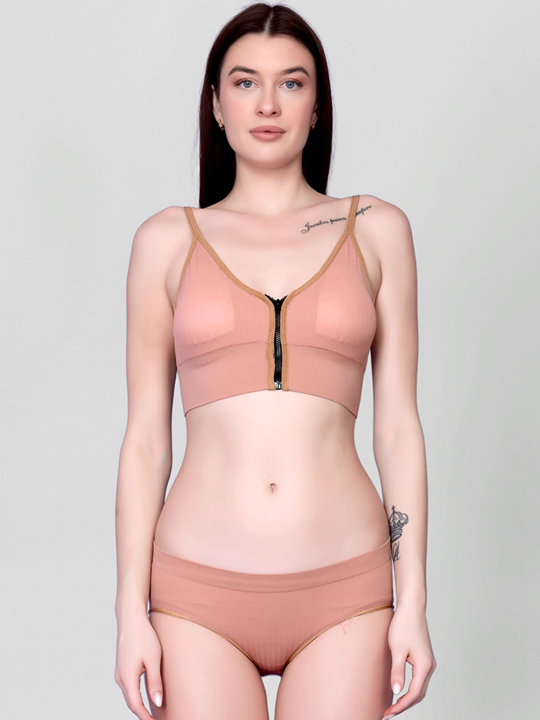 

DEALSEVEN FASHION Lightly Padded Lingerie Set, Pink
