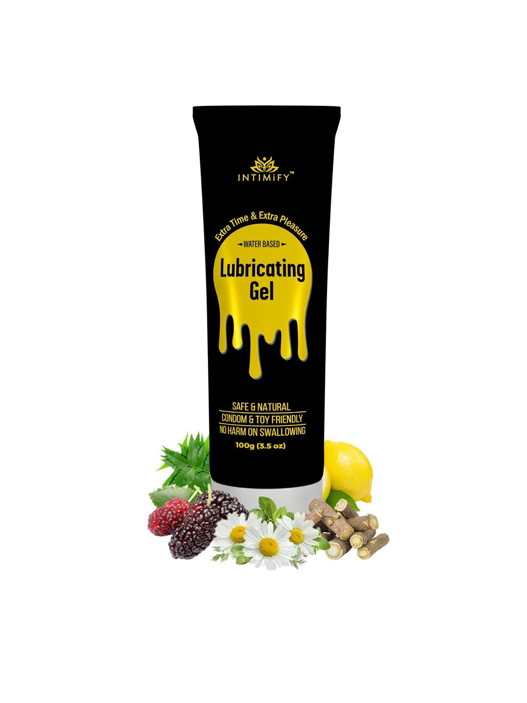 

INTIMIFY Water-Based Lubricant Gel With Nimbu - 100g, White