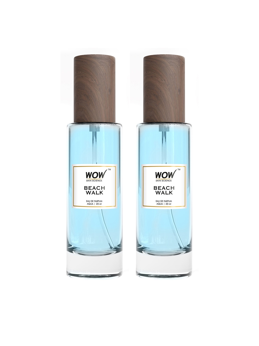 

WOW SKIN SCIENCE Women Set of 2 Beach Walk Eau De Parfum Valentine's Day Gift - 20 ml each, Brown