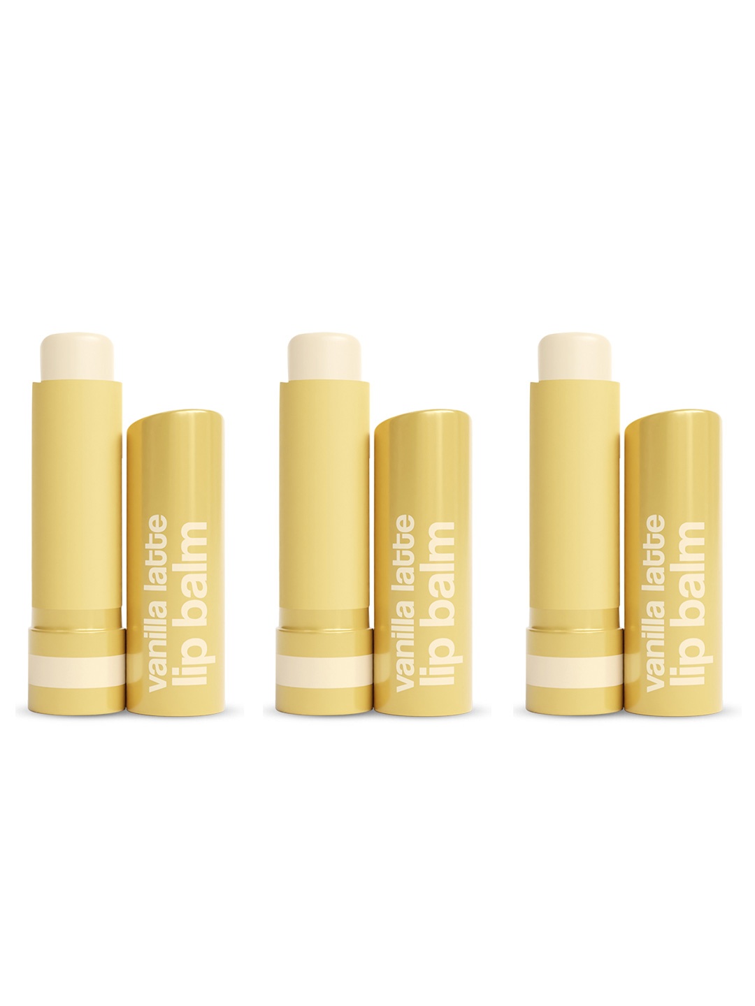 

WOW SKIN SCIENCE Set of 3 Vanilla Latte Lip Balm with Shea Butter & Lactic Acid - White