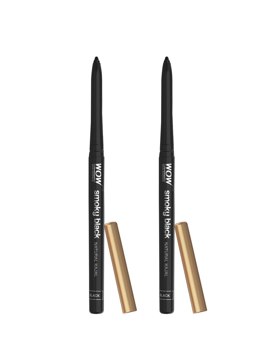 

WOW SKIN SCIENCE Set of 2 Smudge-Proof Long Stay Smoky Black Kajal with Amla - 0.35 g each