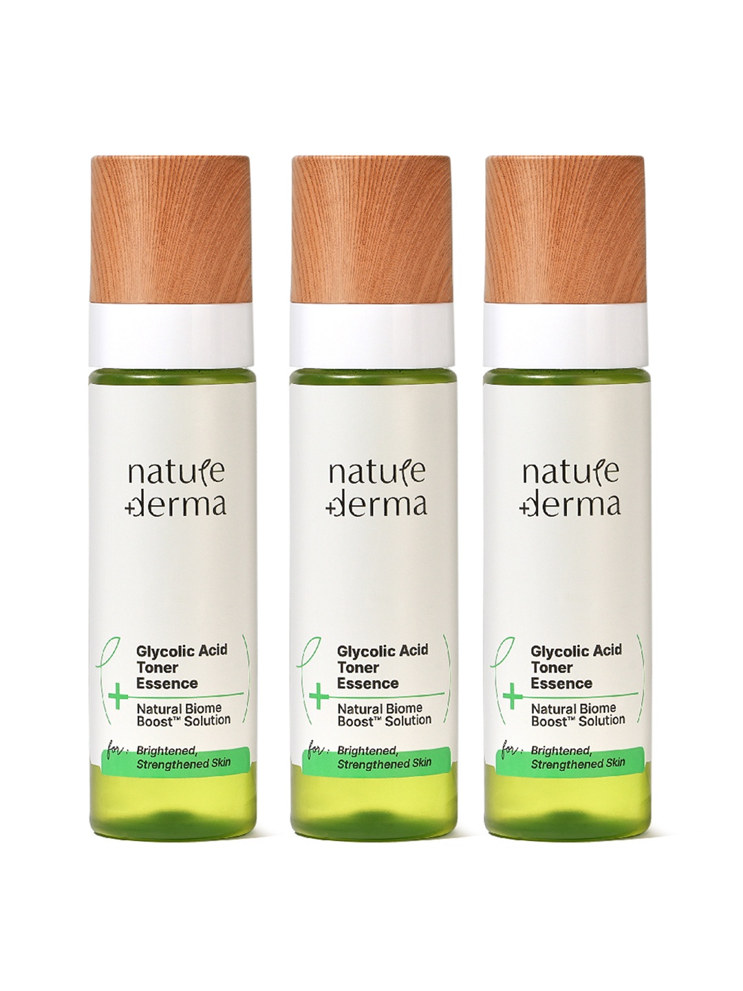 

Nature Derma Set of 3 Glycolic Acid Essence Toner with Natural Biome-Boost - 100ml each, White