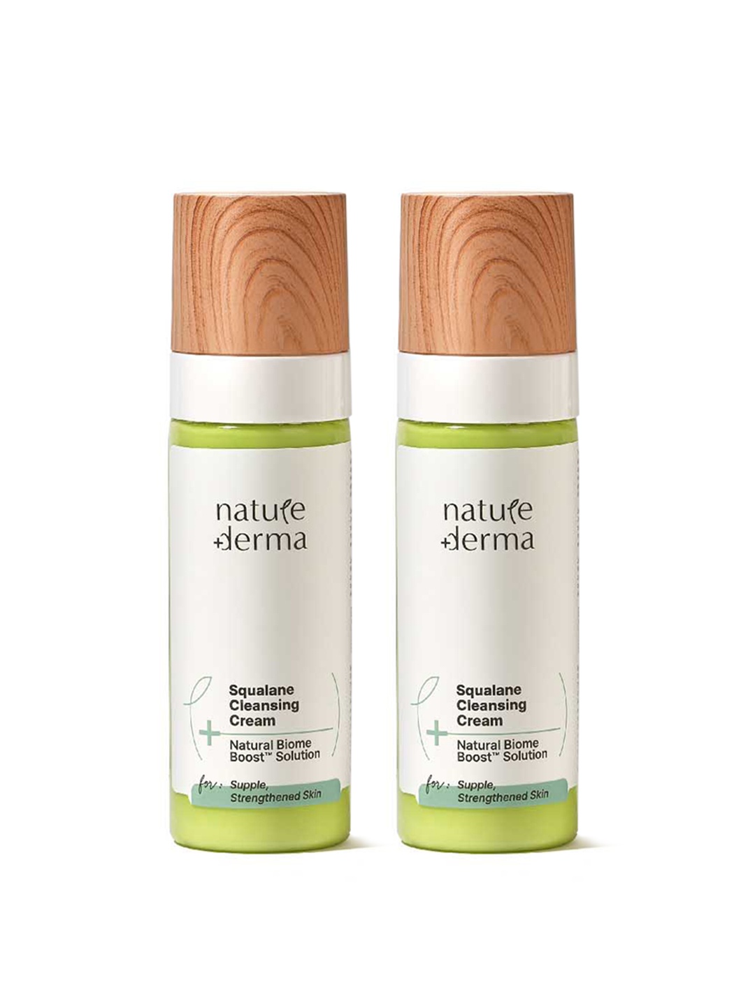 

Nature Derma Set of 2 Natural Biome Boost Solution Squalane Cleansing Cream - 50 ml each, Transparent