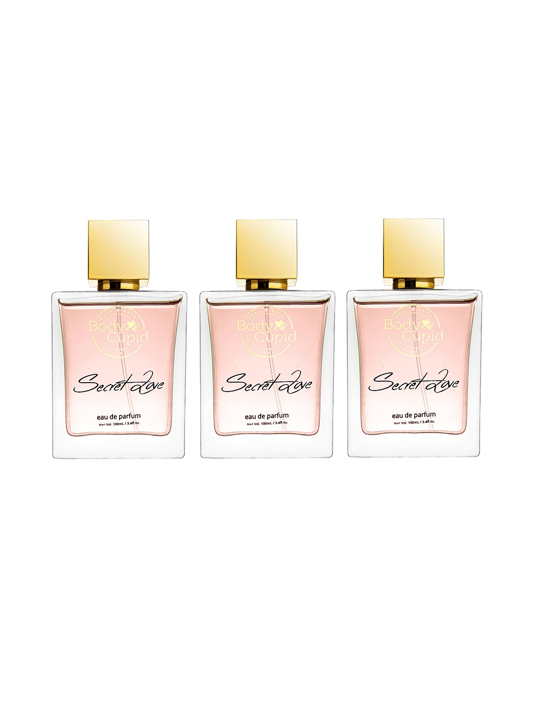 

Body Cupid Set of 3 Secret Love Eau De Parfum - 100ml each, Pink