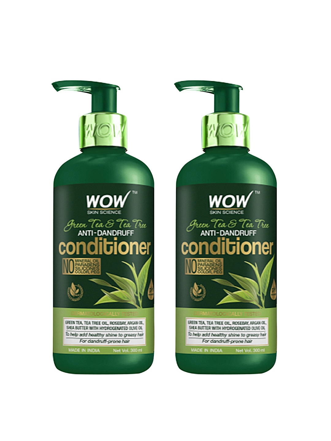 

WOW SKIN SCIENCE Set Of 2 Green Tea & Tea Tree Anti-Dandruff Hair Conditioner - 300ml Each