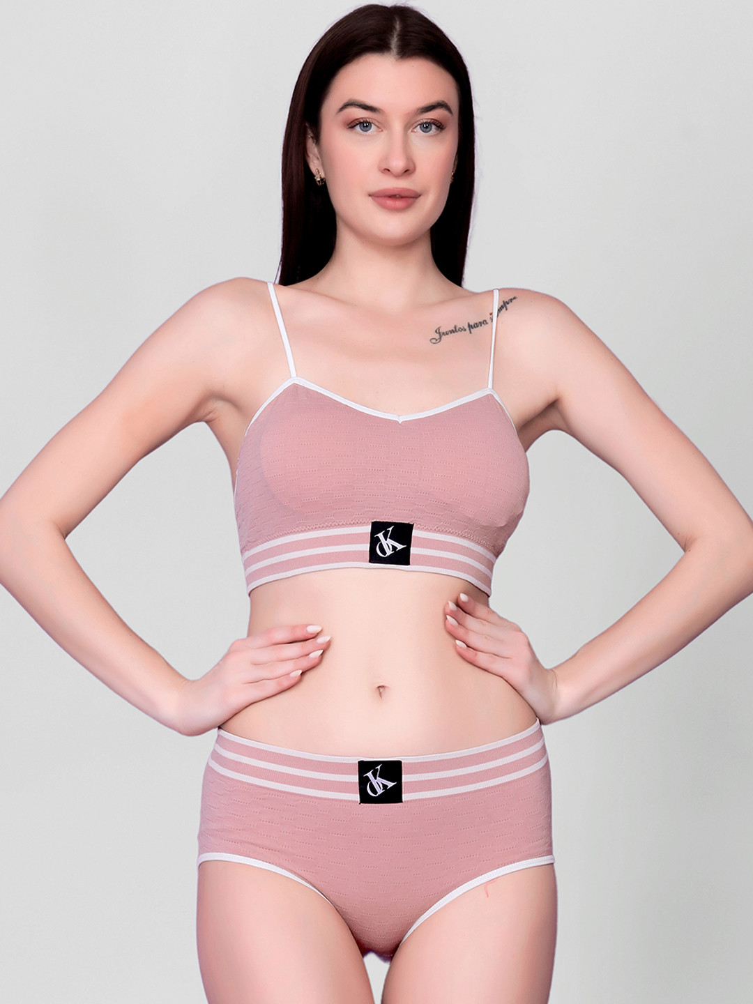 

DEALSEVEN FASHION Lightly-Padded Lingerie Set, Pink