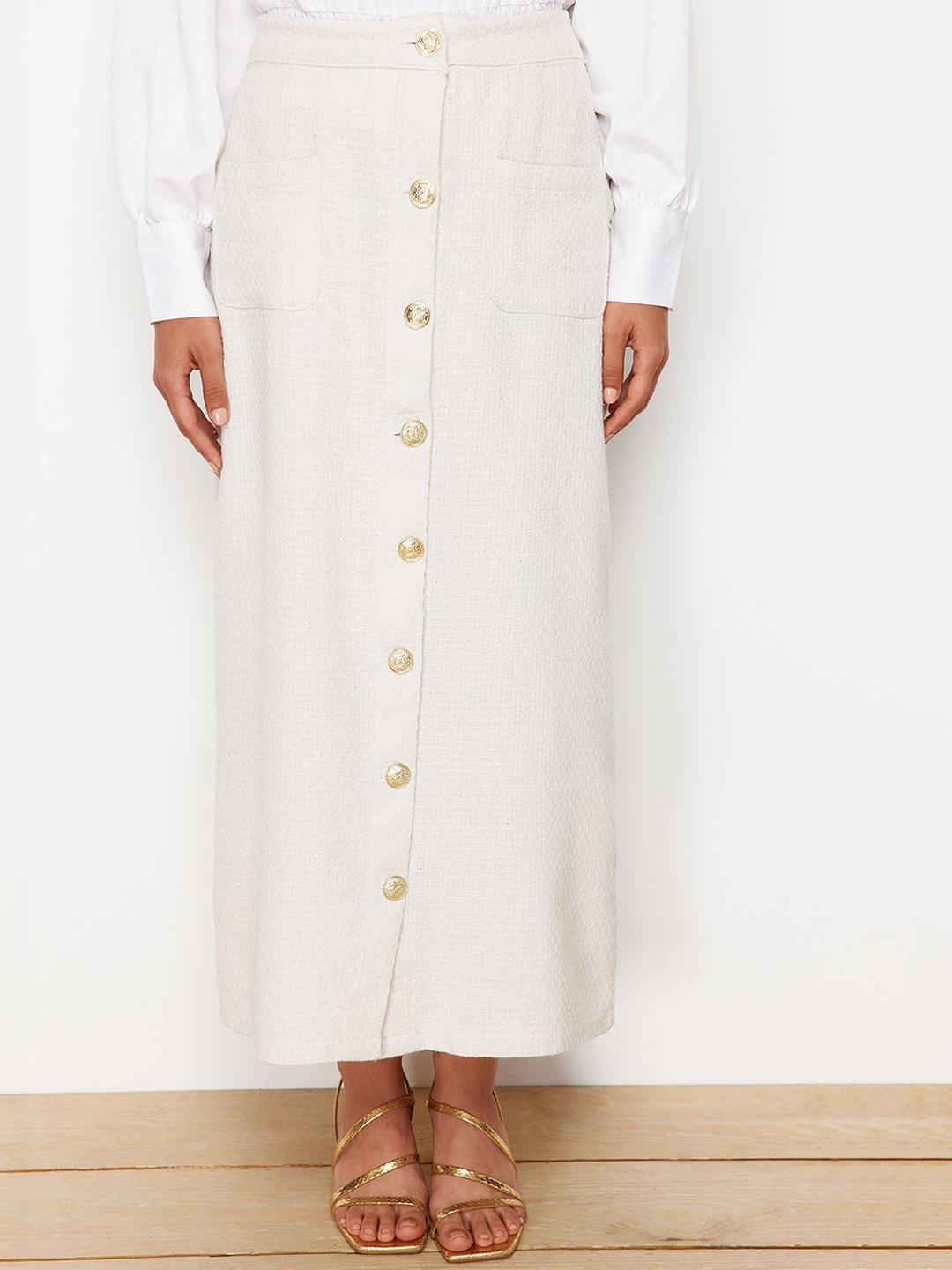 

Trendyol Self Designed Shirt With Skirt, White