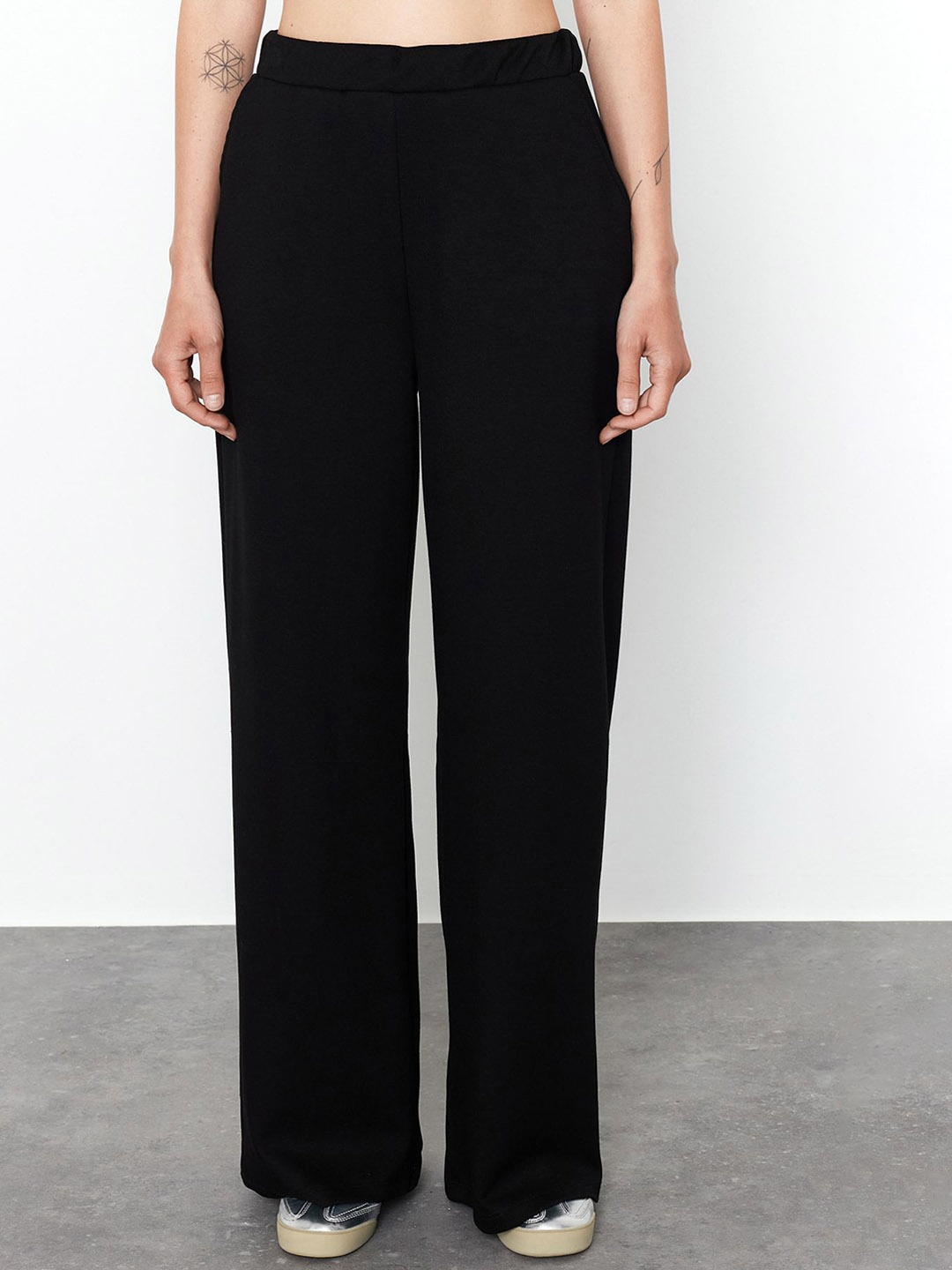 

Trendyol Top With Palazzo Co-Ords, Black