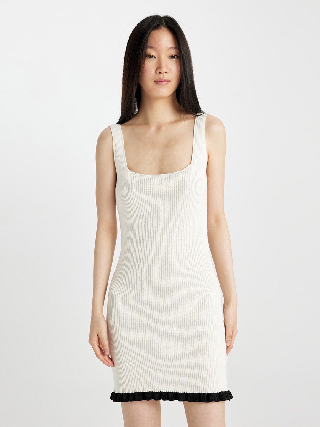 

DeFacto Striped Sheath Mini Dress, Na