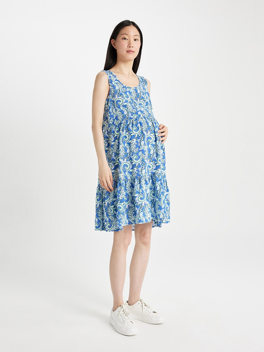 

DeFacto Floral Print A-Line Dress, Na