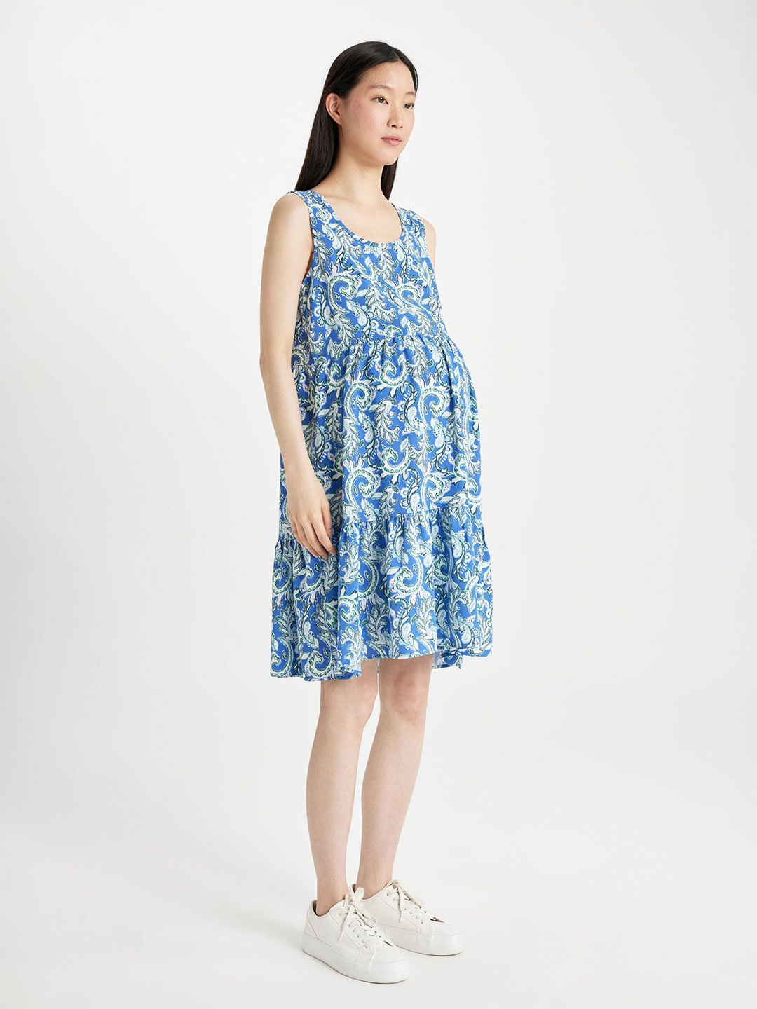 

DeFacto Floral Print A-Line Dress, Na