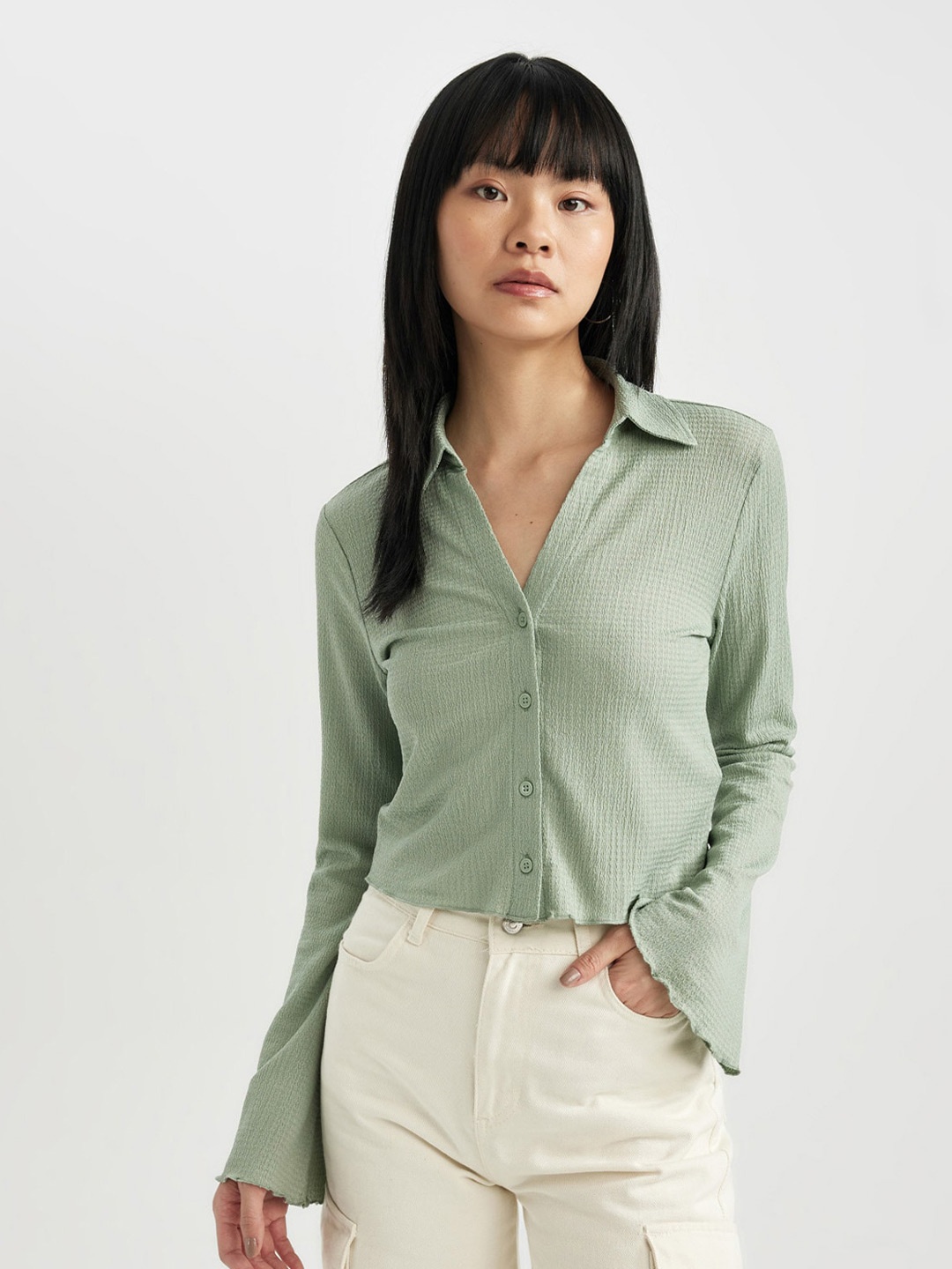 

DeFacto Women Opaque Casual Shirt, Na