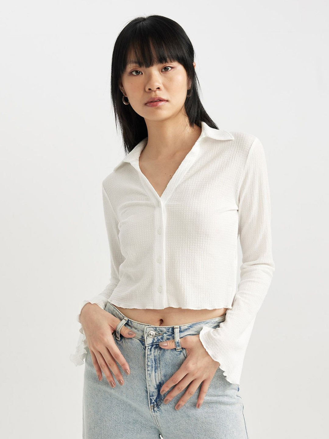

DeFacto Women Opaque Casual Shirt, Na